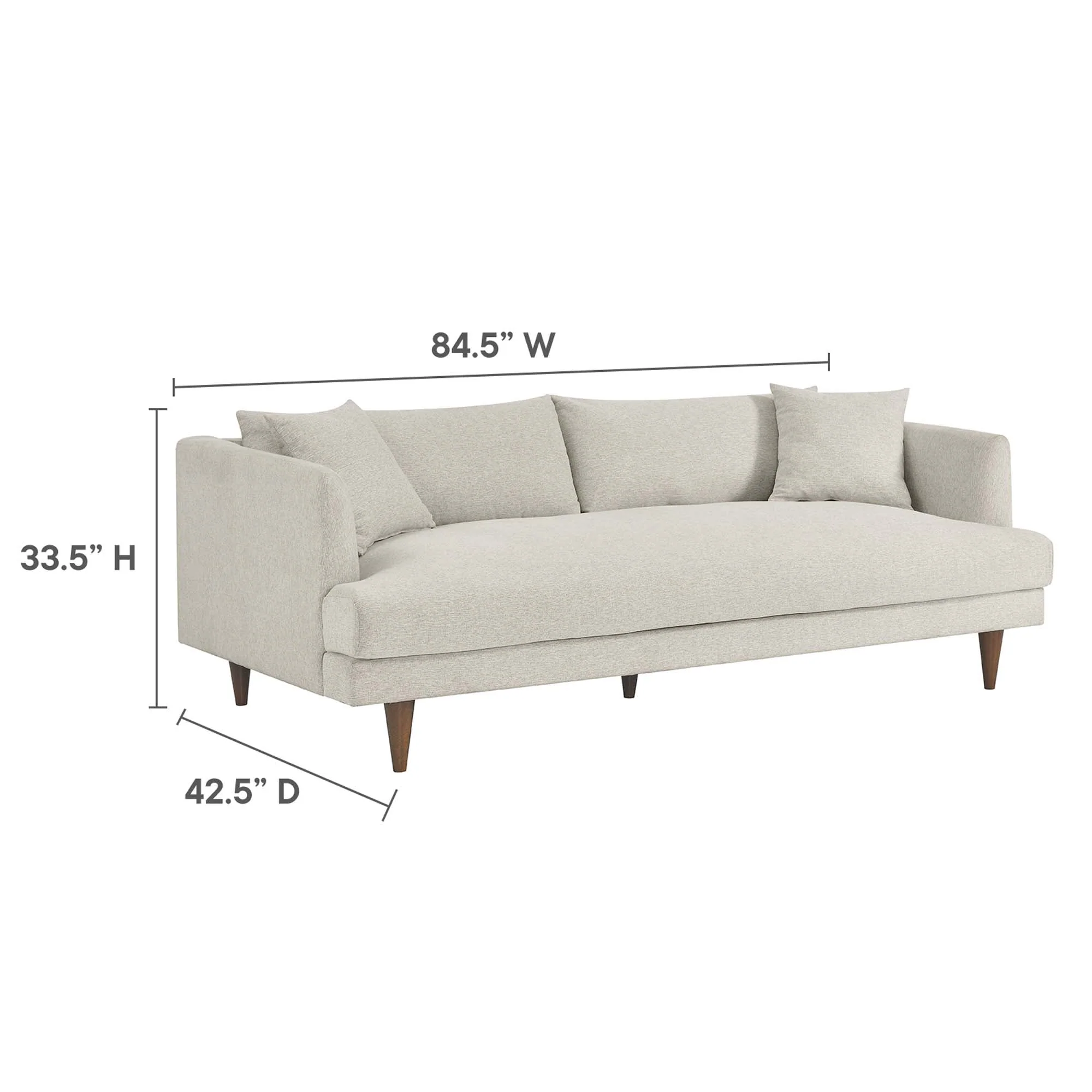 2 Piece 85" Down Filled Overstuffed Sofa and Ottoman Set - Image 3