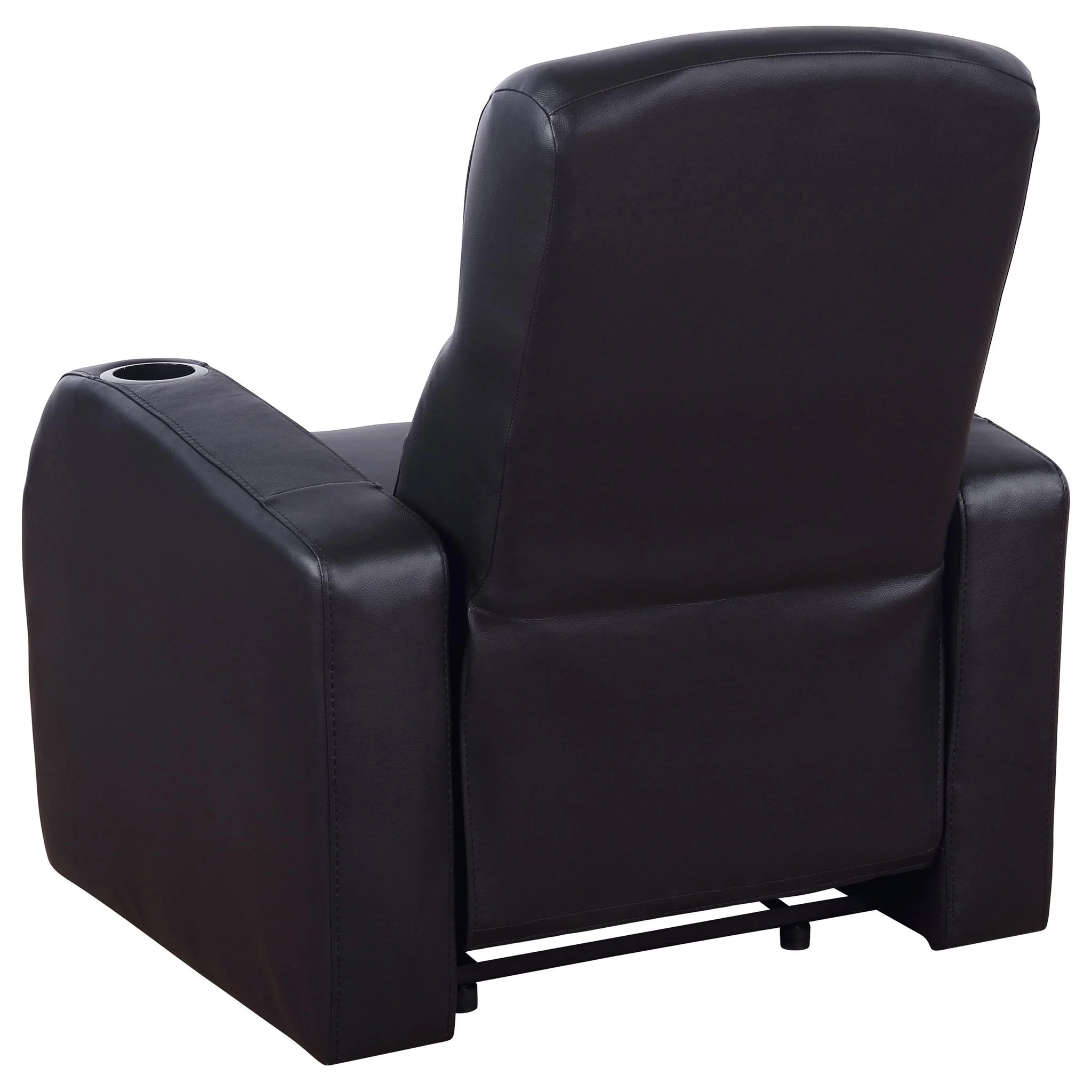 9 Piece Home Theater Seating Set With Recliners And Wedge Consoles - Black - Image 6
