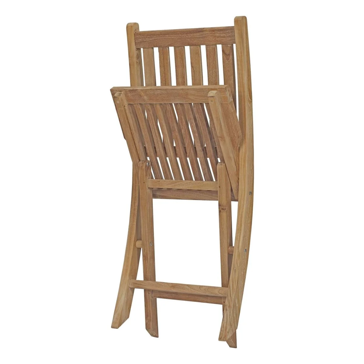 9-Piece Outdoor Teak Wood Dining Set – Natural Finish - Image 7