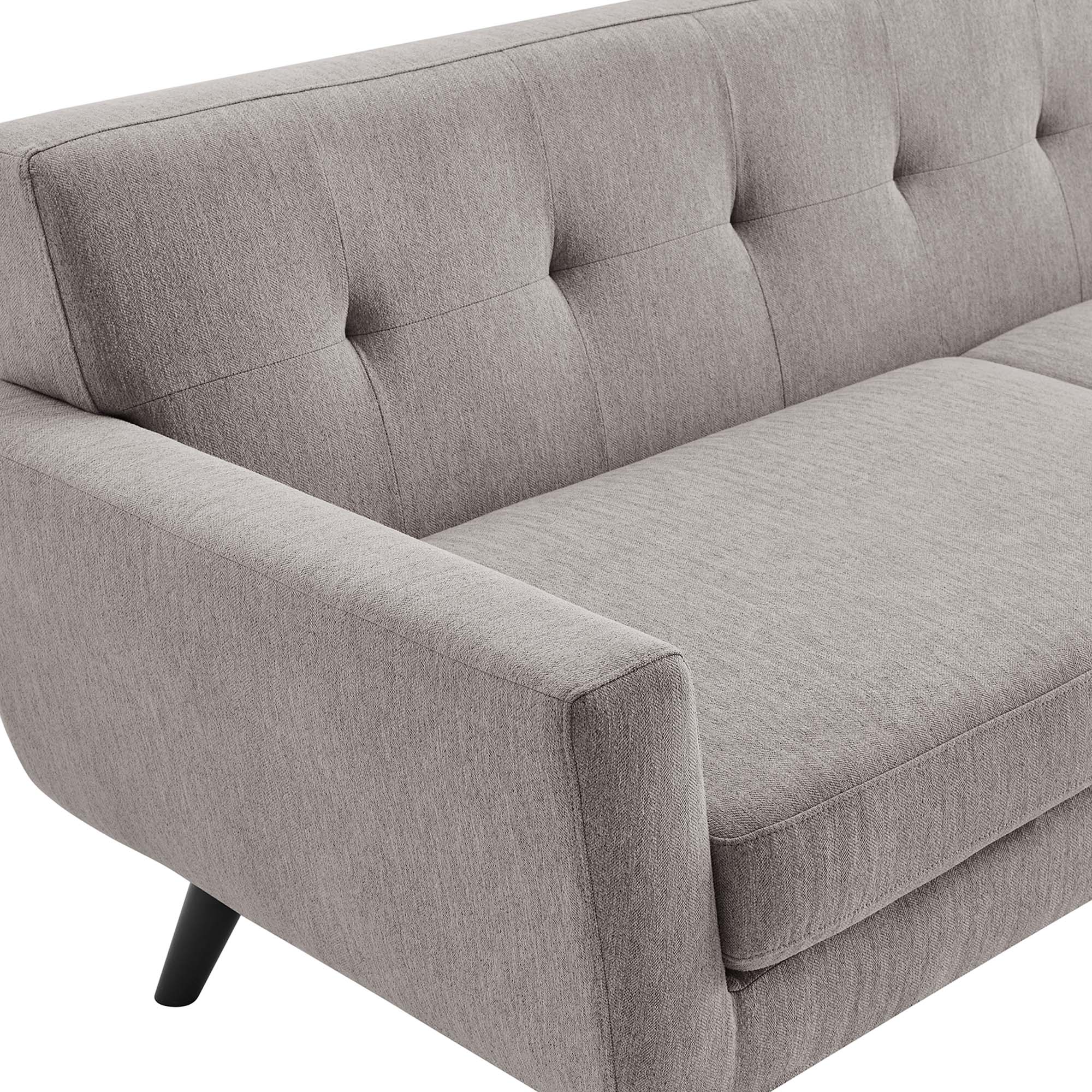 90 Inch Mid-Century Modern Herringbone Fabric Sofa - Image 23