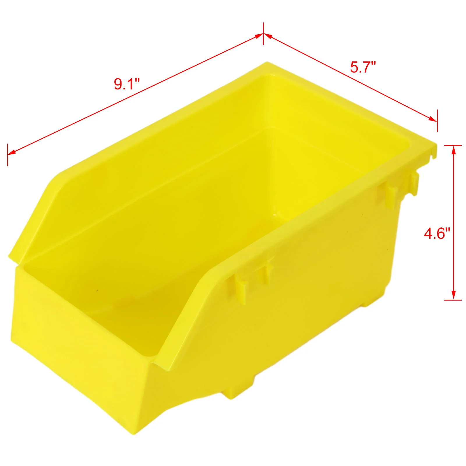90 Parts Bin Shelving Storage Organizer With Locking Wheels For Shop Garage And Home - Black / Yellow - Image 9