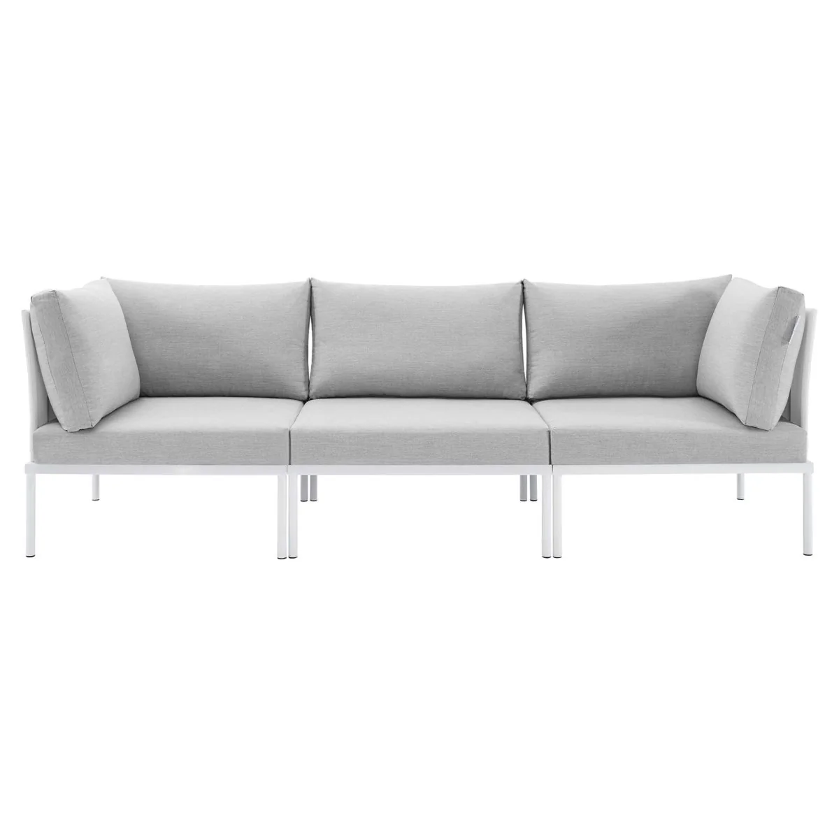 97" Modern Aluminum Outdoor Sofa with Sunbrella® Cushions – Contemporary Patio Seating - Image 14