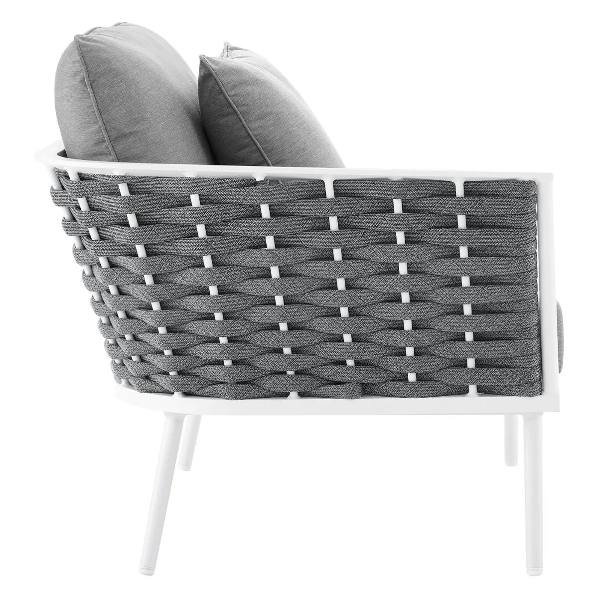 98" 3-Piece Modern Rope and Aluminum Outdoor Sectional Sofa for Patio and Garden - Image 21