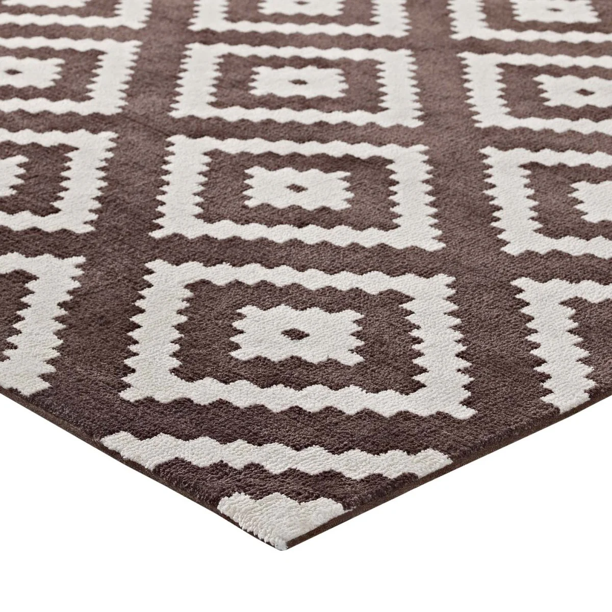Abstract Diamond Trellis Polyester Area Rug - Contemporary Geometric Floor Rug Collection - Image 26