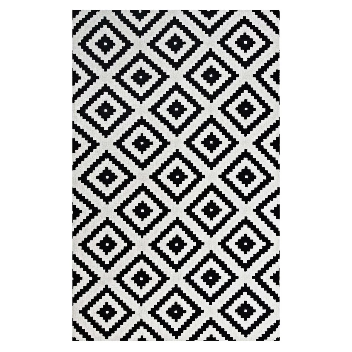 Abstract Diamond Trellis Polyester Area Rug - Contemporary Geometric Floor Rug Collection - Image 7