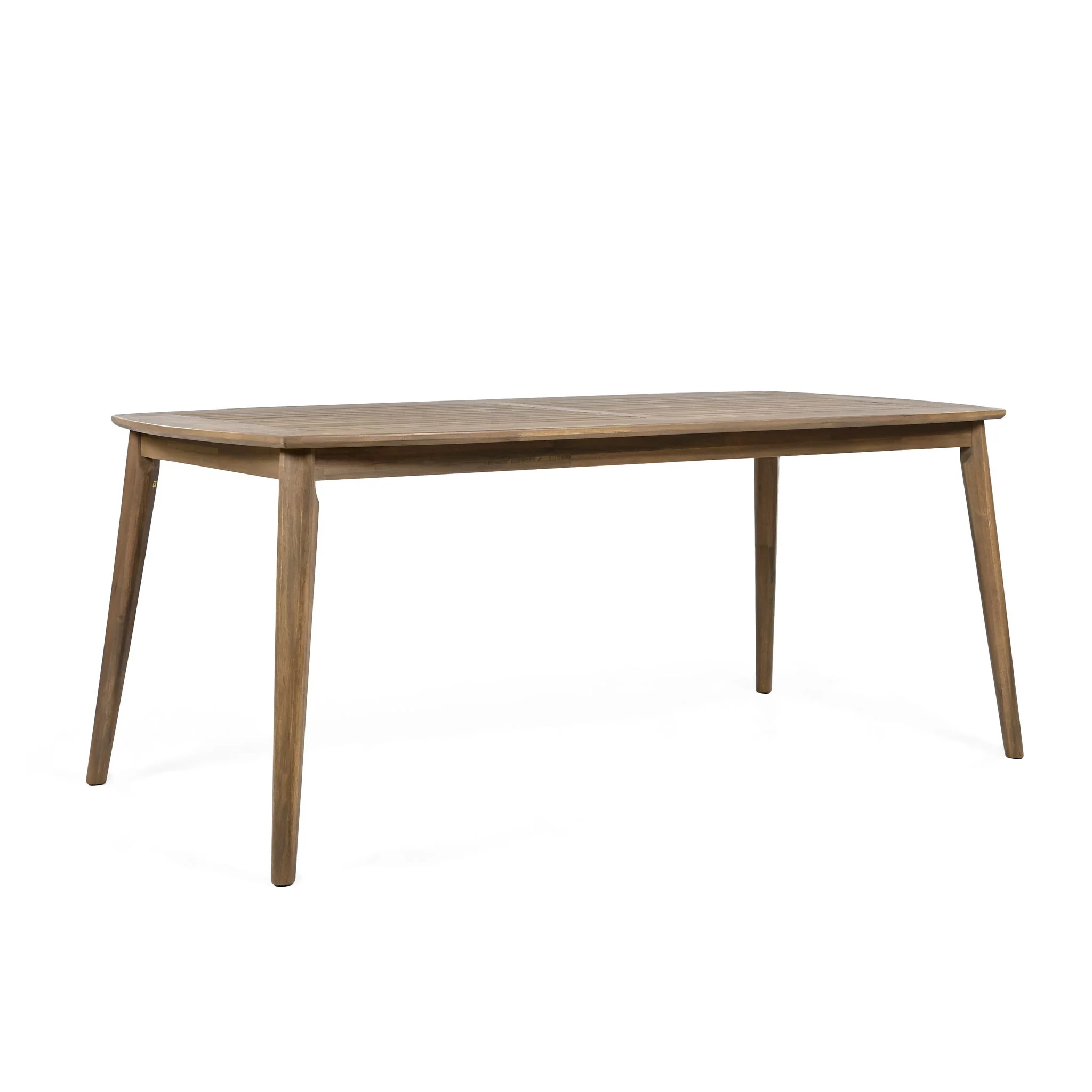 Acacia Wood Dining Table 8 Person Outdoor Table, Farmhouse Furniture For Patio, Garden, Backyard - Light Brown - Image 4