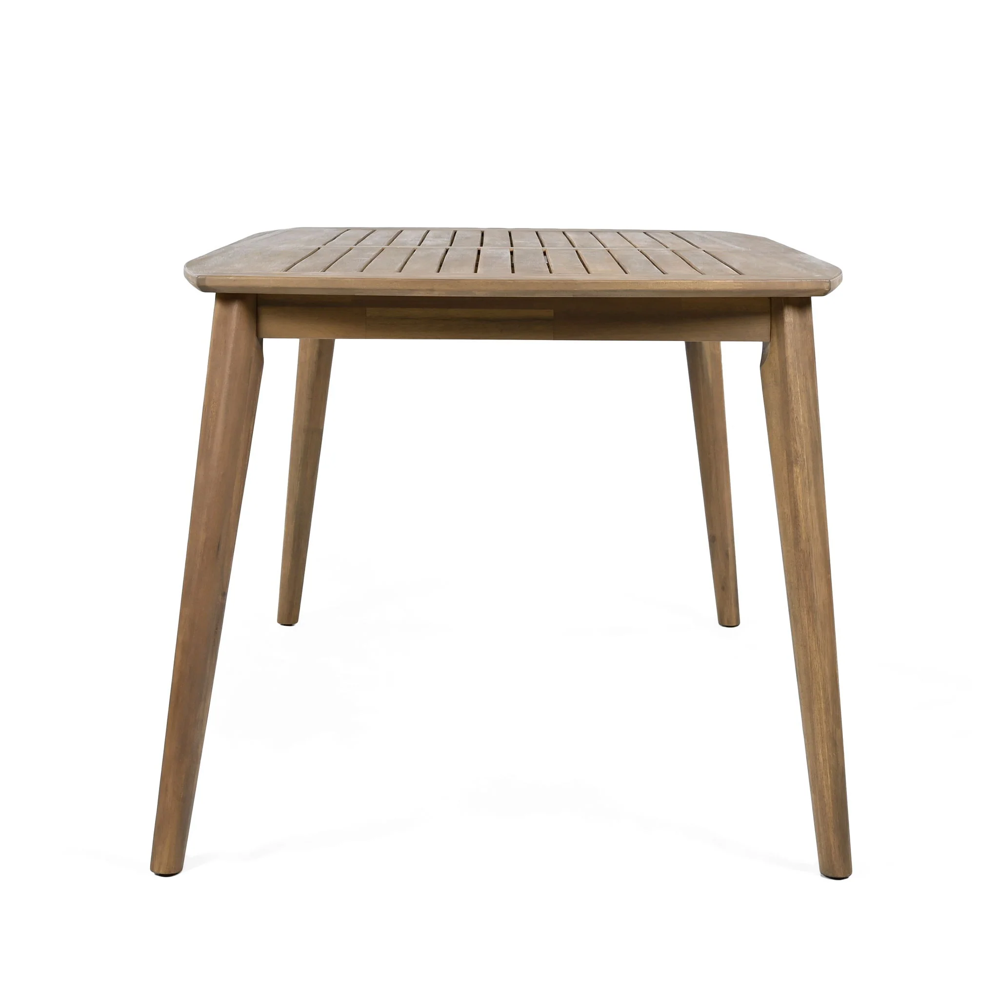 Acacia Wood Dining Table 8 Person Outdoor Table, Farmhouse Furniture For Patio, Garden, Backyard - Light Brown - Image 8