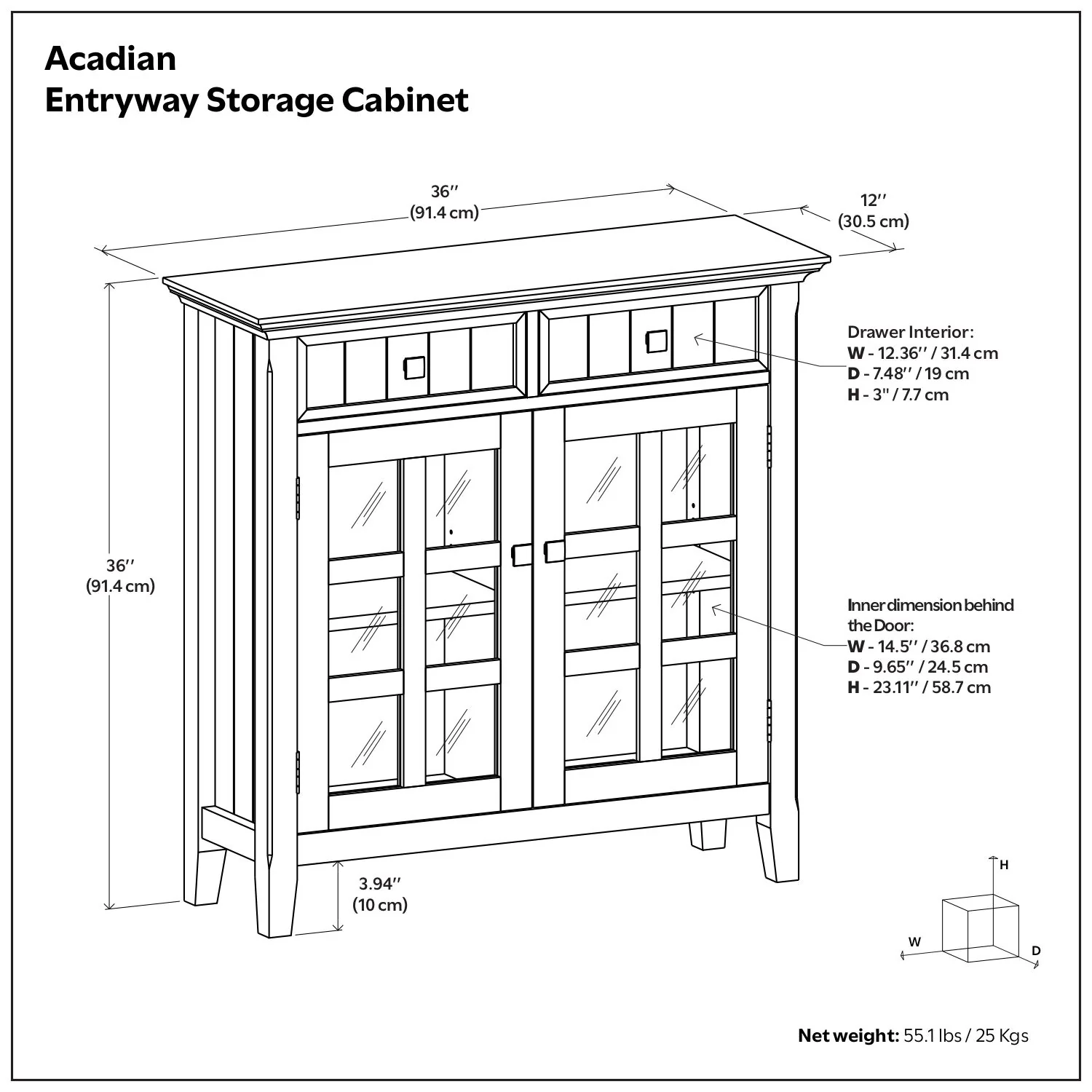 Acadian - Entryway Storage Cabinet - Brunette Brown - Image 3