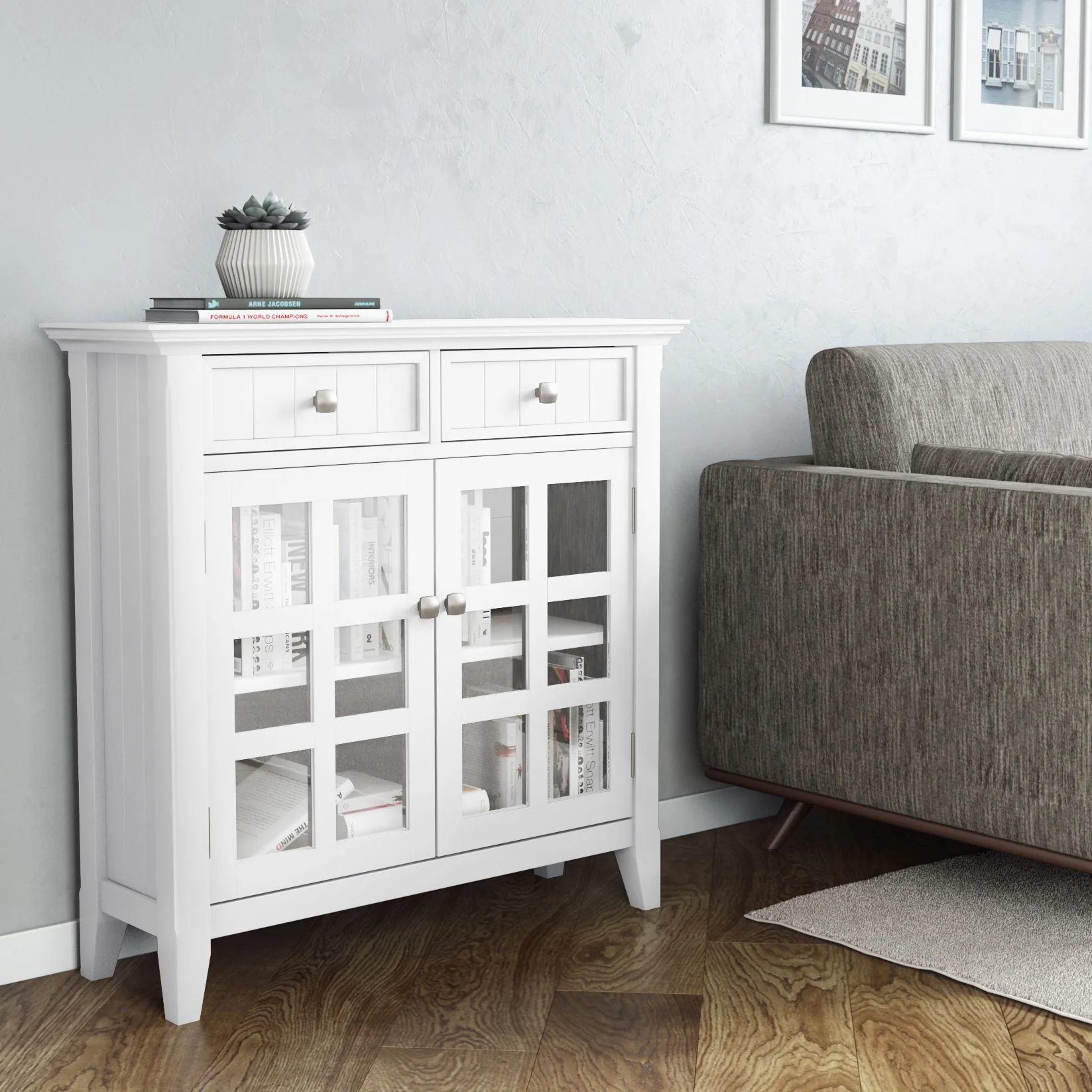 Acadian - Handcrafted Entryway Storage Cabinet - Image 4