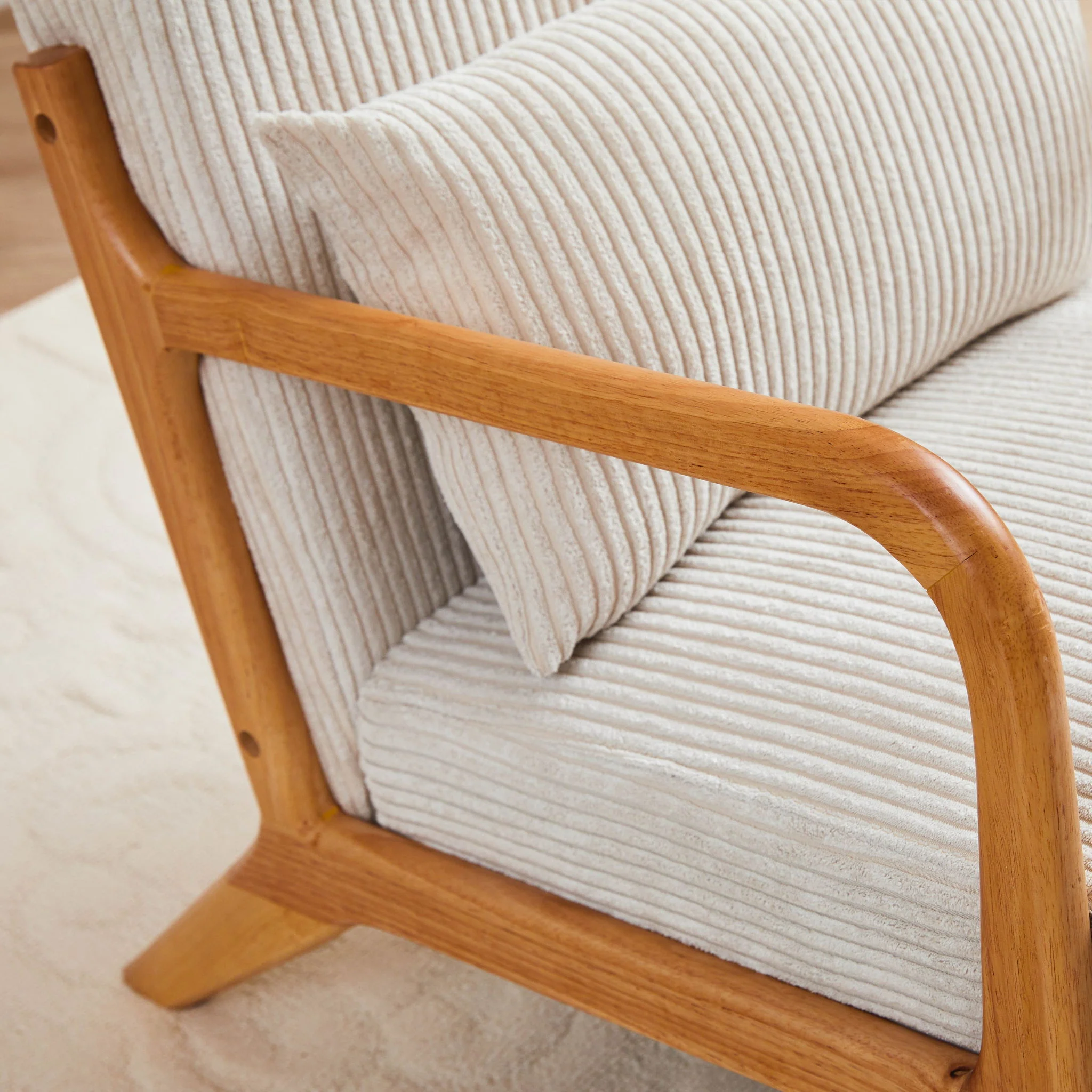 Accent Arm Chair With Pillow Upholstered - Image 6