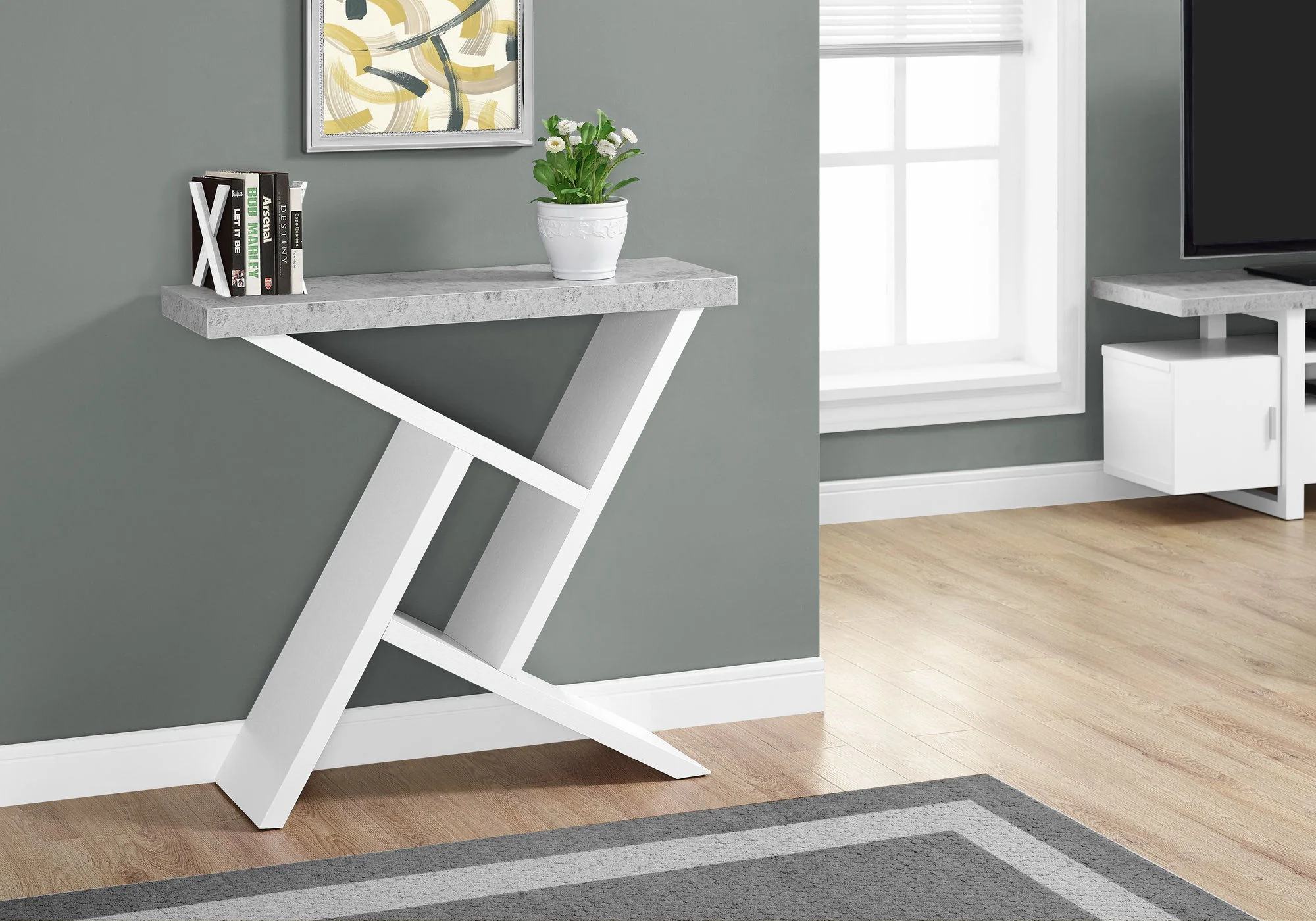 Accent Console Table For Entryway, Spacious Table Top, Contemporary & Modern - Image 6