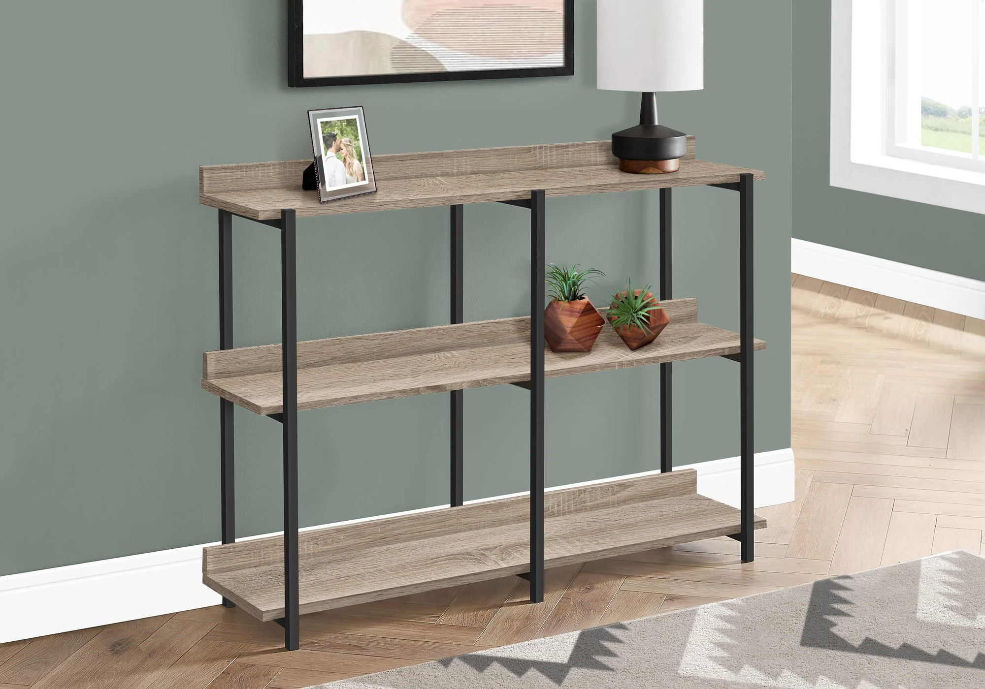 Accent Console Table For Entryway, Symmetrical Display - Image 4