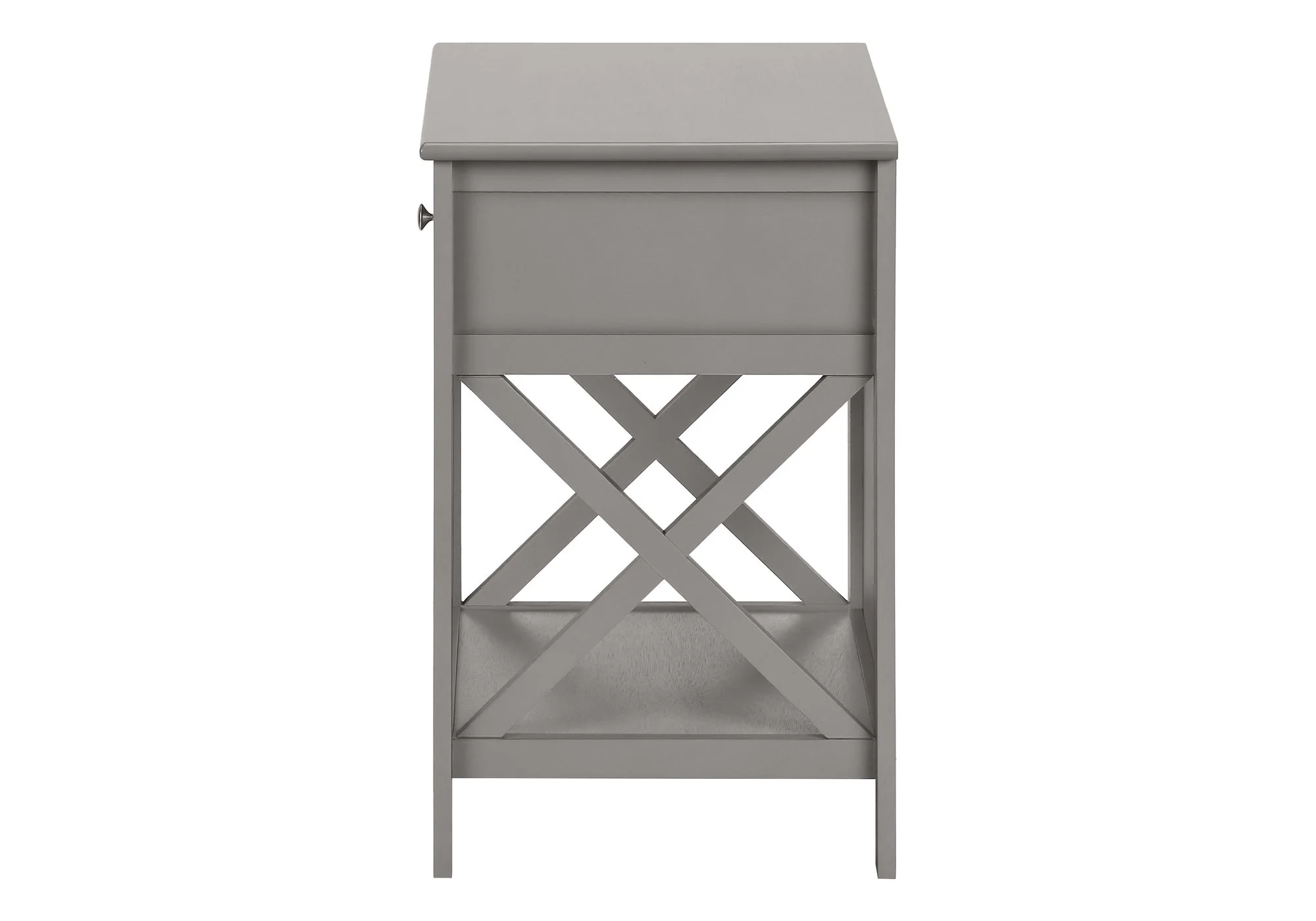 Accent End Table, 2 Tier, Storage Drawer, Transitional Style - Image 6
