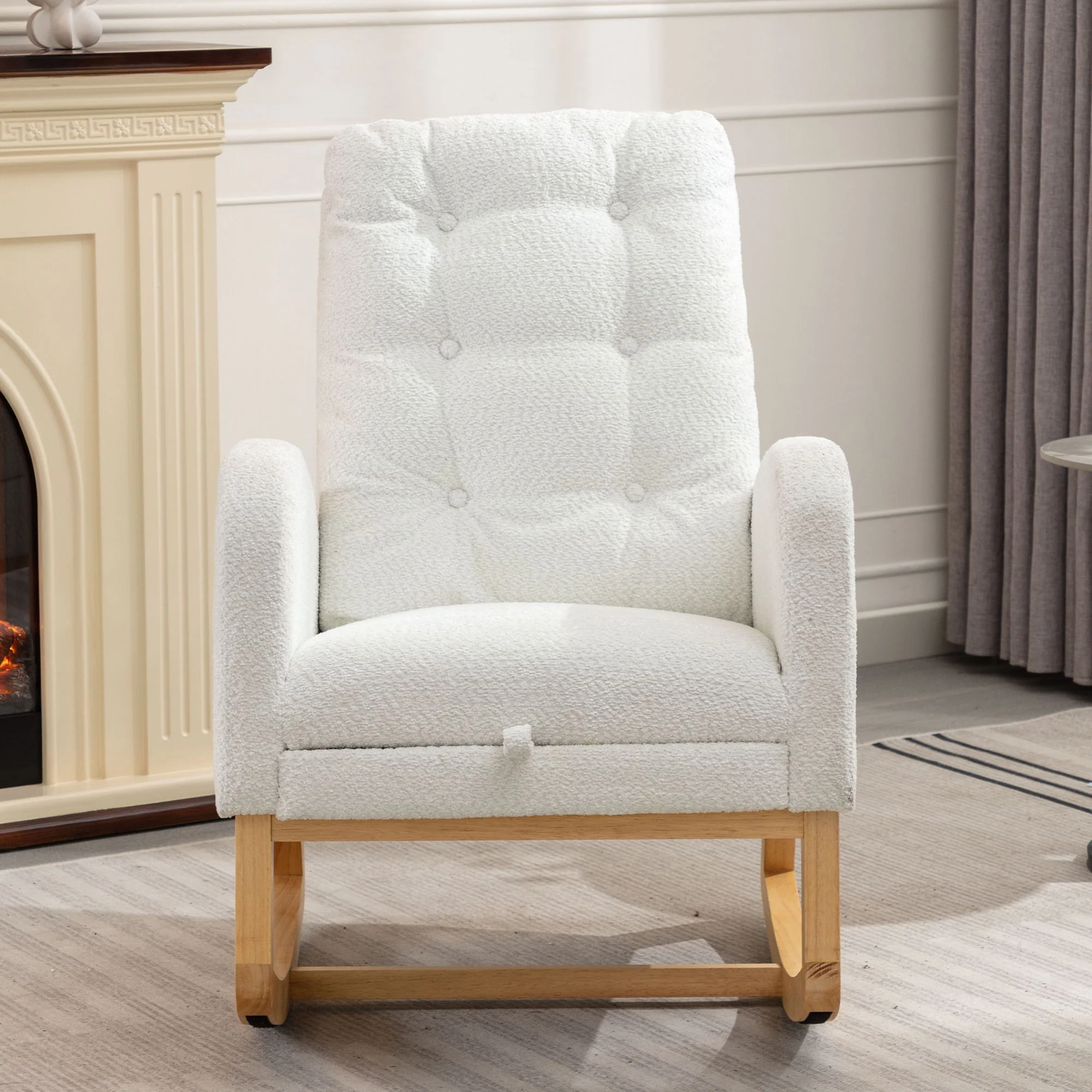 Accent Rocking Chair With Footrest, High Back - Image 3