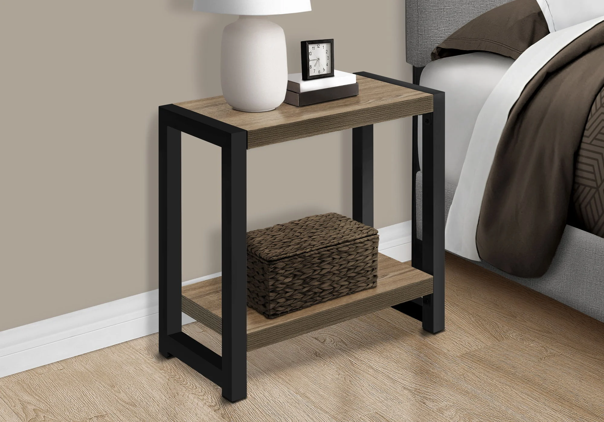 Accent Side Table, Narrow, Small, 2 Tier, Contemporary And Modern - Image 14