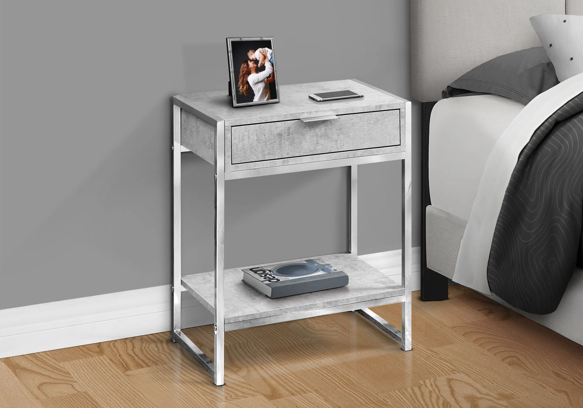 Accent Side Table, Storage Drawer, Spacious Tabletop - Image 25