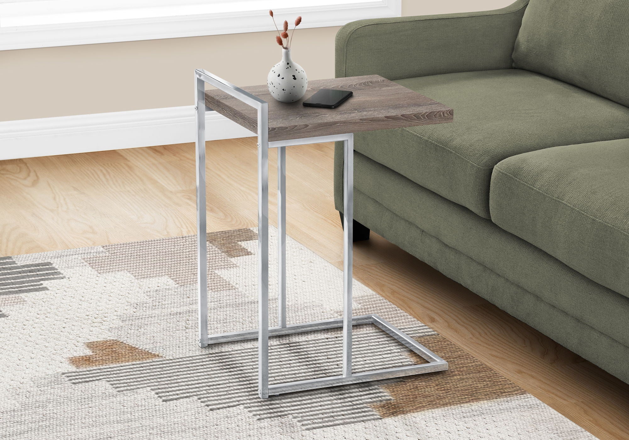 Accent Table, C - Shaped, Contemporary & Modern - Image 2