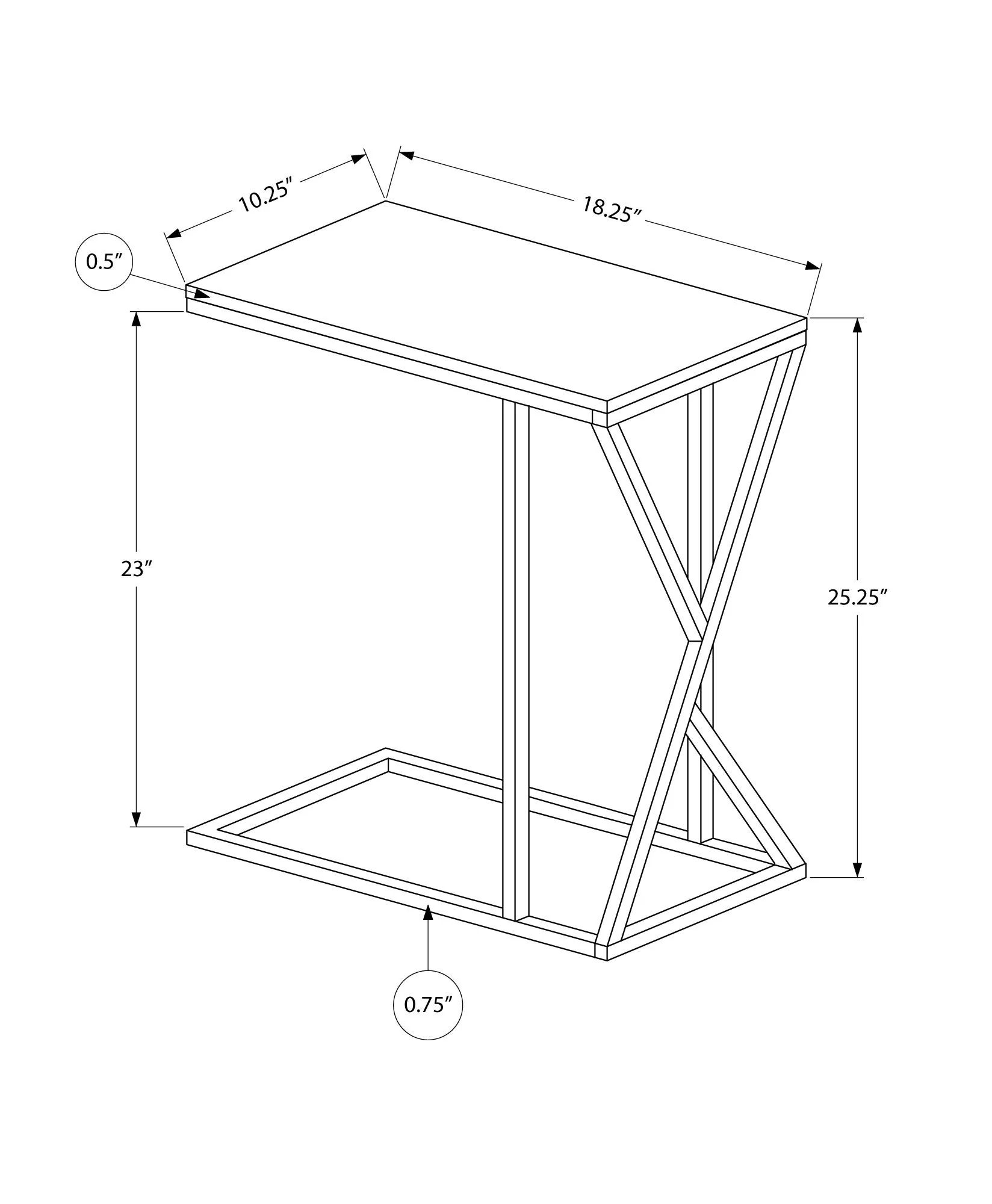 Accent Table C - Shaped, Contemporary & Modern - Image 17