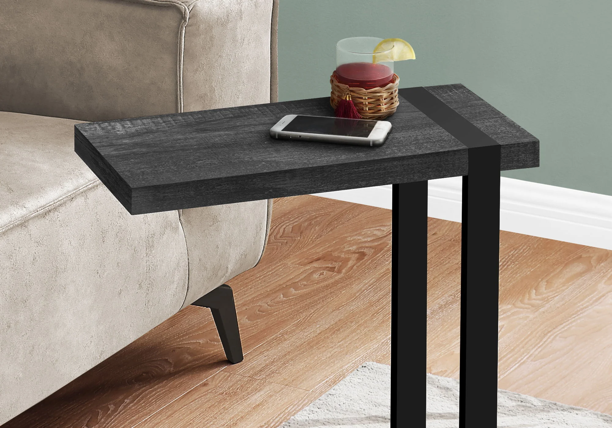 Accent Table, C - Shaped, Contemporary & Modern Stylish Design - Image 19