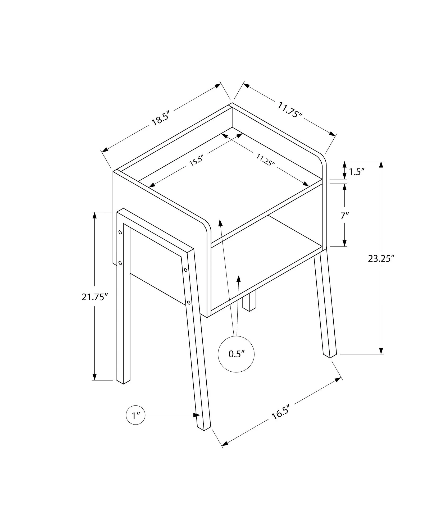 Accent Table, Side Contemporary & Modern Design - Image 14