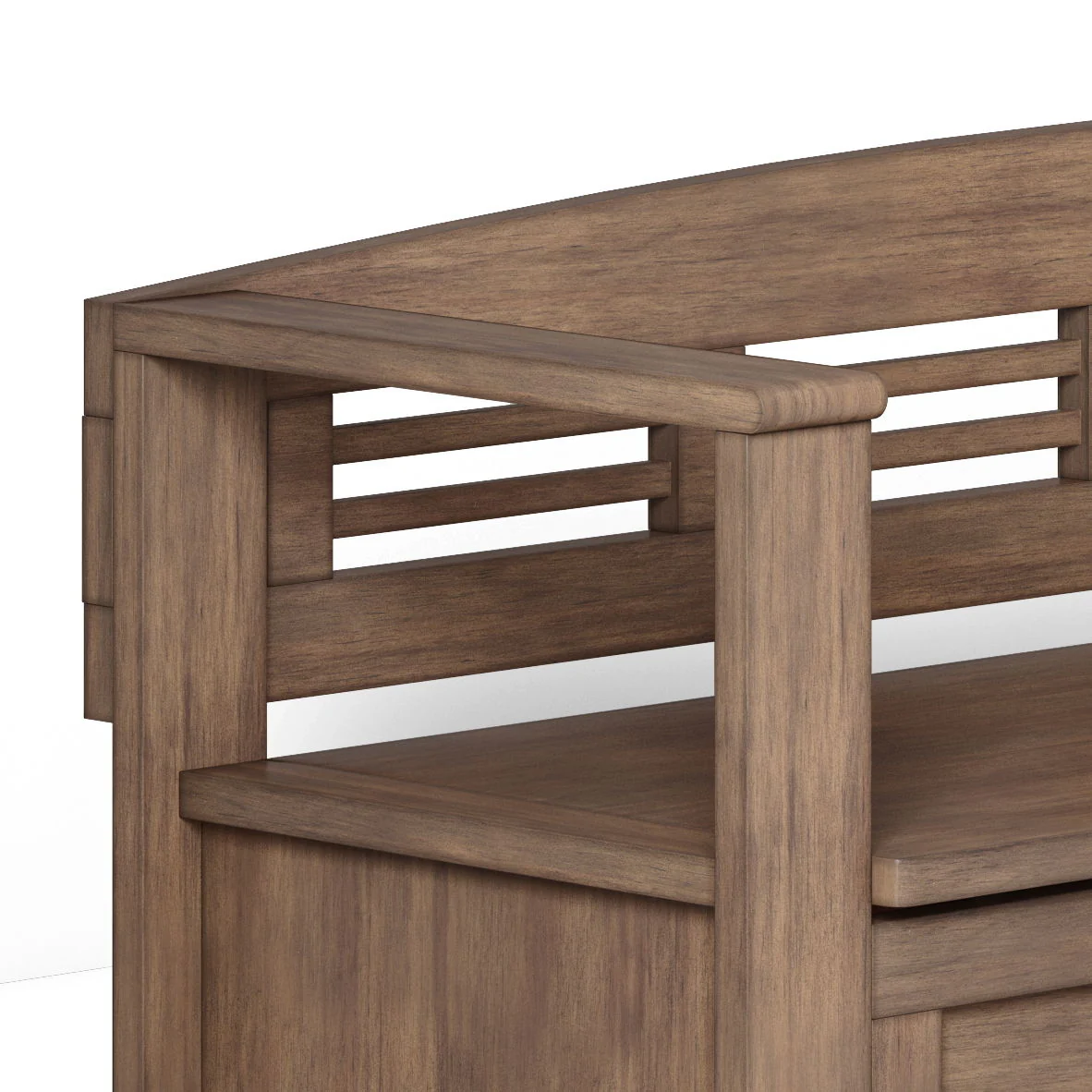 Adams - Entryway Storage Bench - Rustic Natural Aged Brown - Image 2