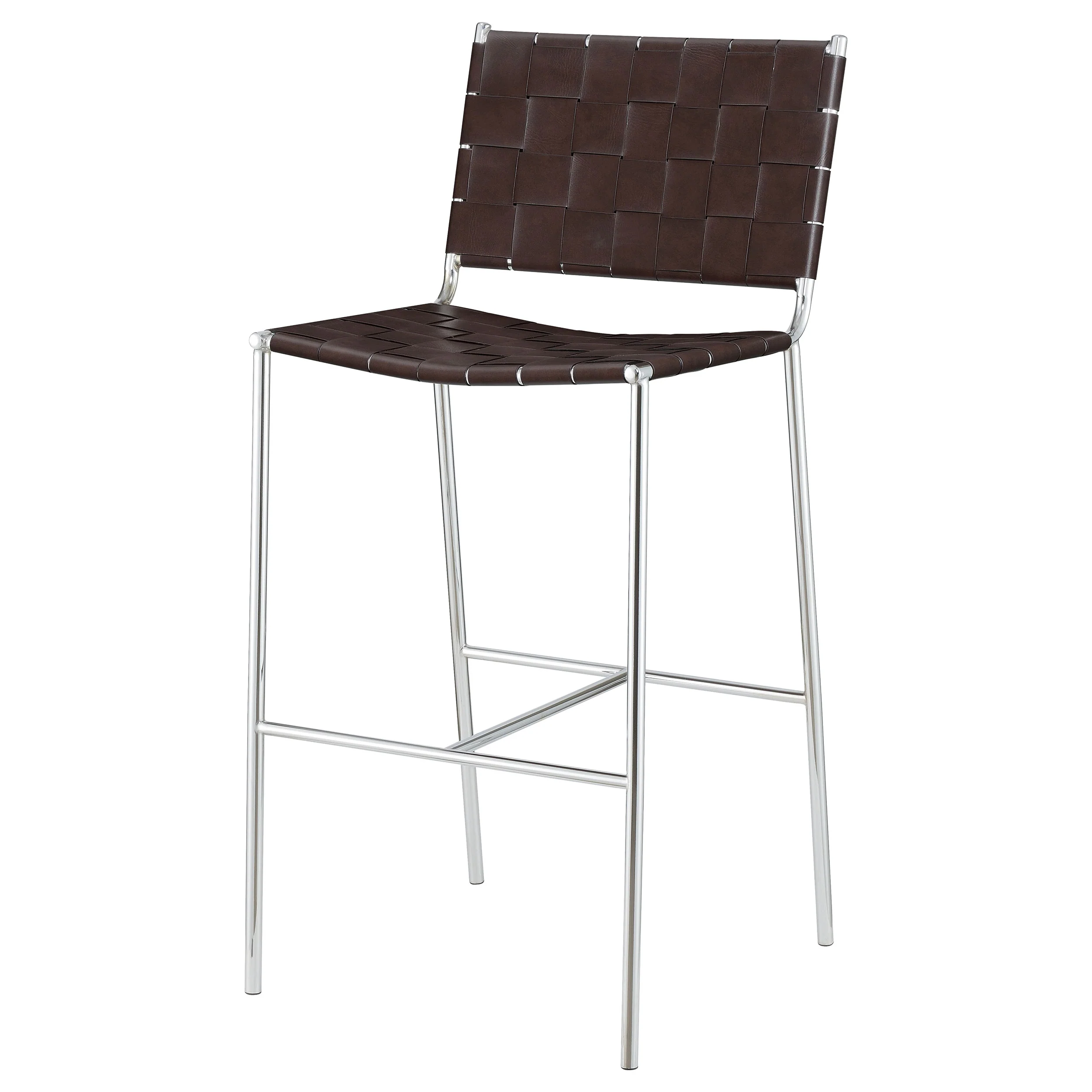 Adelaide Upholstered Pub Height Bar Stool in Brown - Image 5