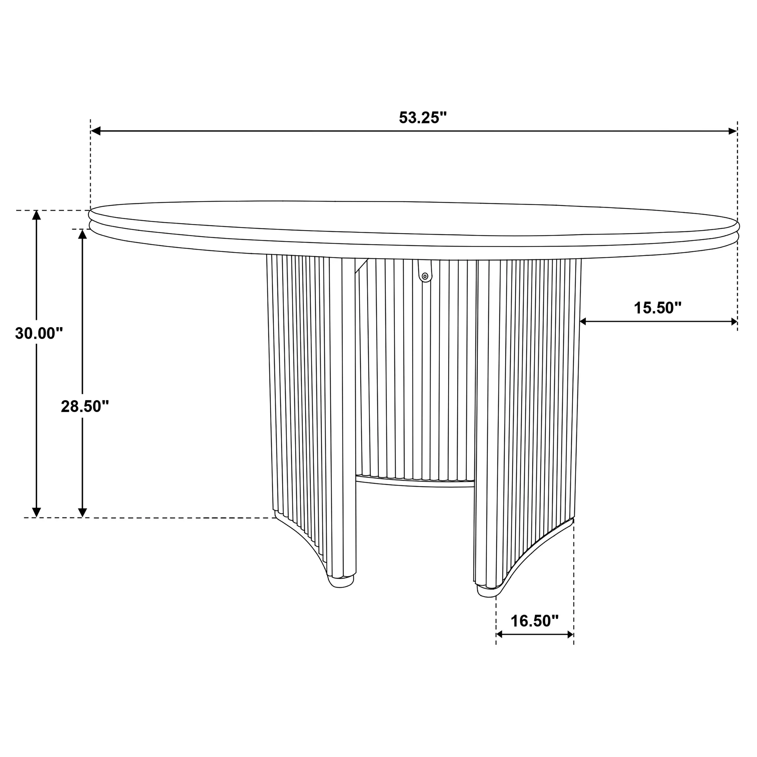 Adina 53-inch Round Wood Dining Table, Distressed Light Brown - Image 6