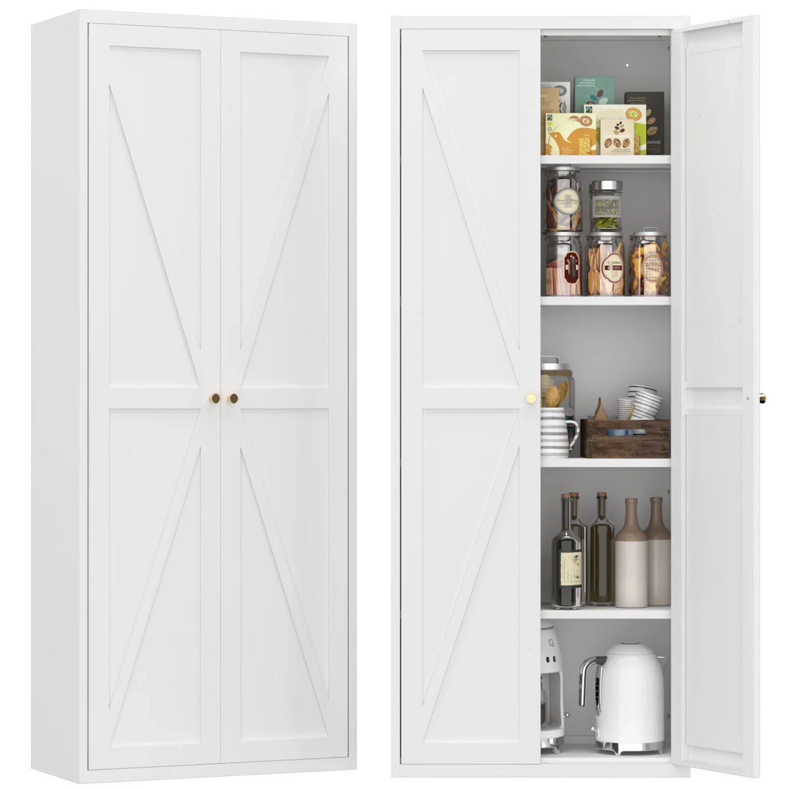 Adjustable 2 Door Storage Cabinet With Adjustable Shelves - Image 14