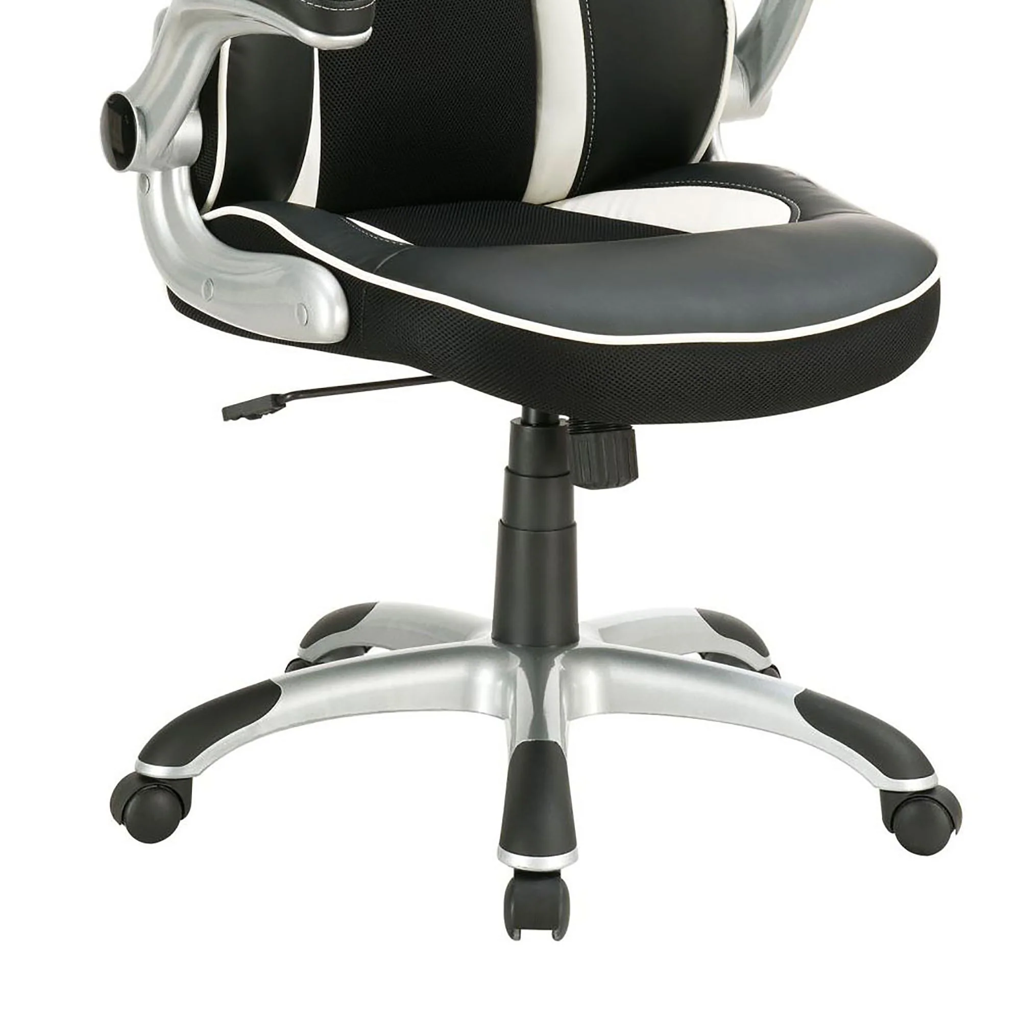 Adjustable Height Office Chair With Ergonomic Design And Swivel Mechanism - Black - Image 4
