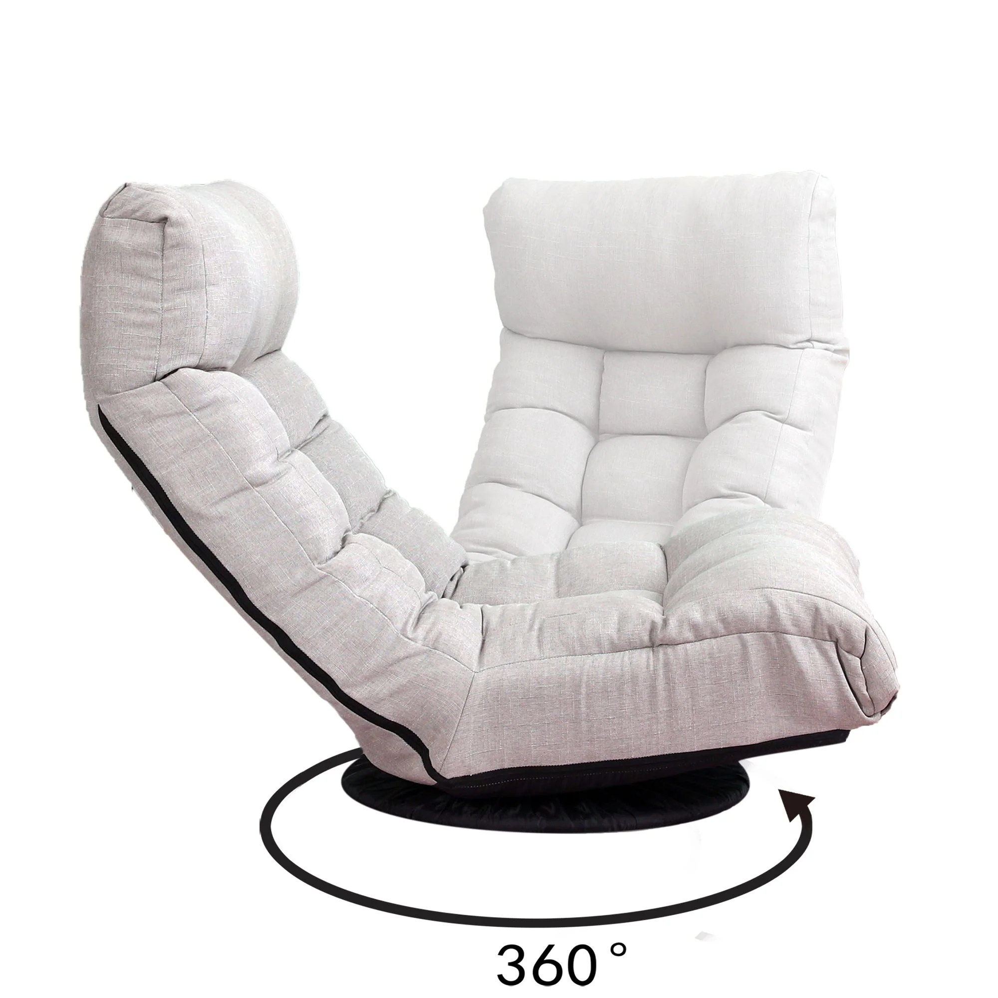 Adjustable Japanese Reclining Floor Chair Sofa With Metal Frame For Living Room - Image 7