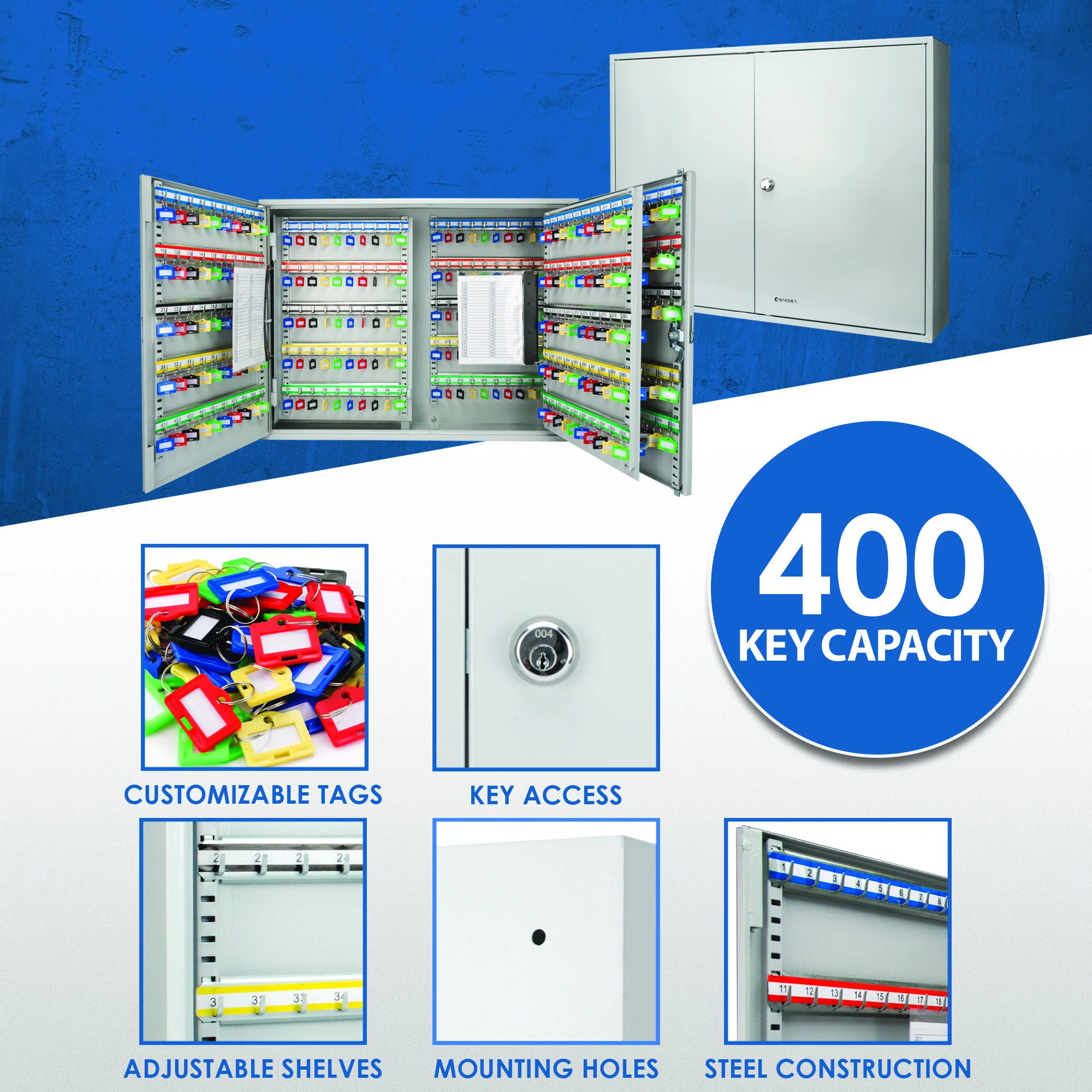 Adjustable Key Cabinet With Lock - Image 44