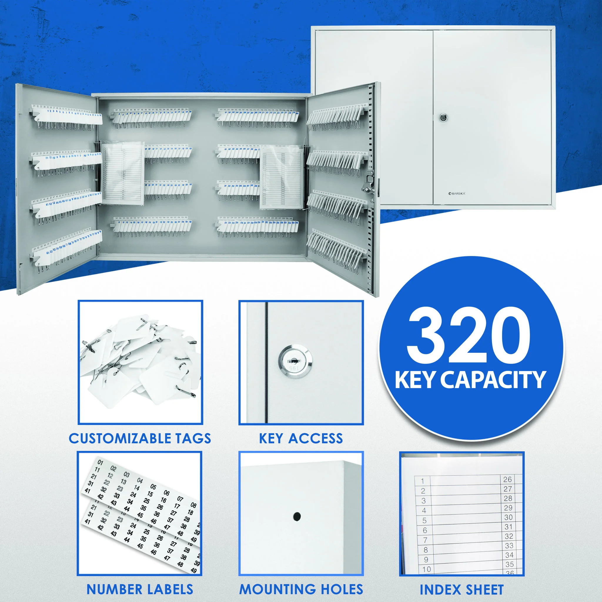 Adjustable Key Cabinet With Lock - Image 53