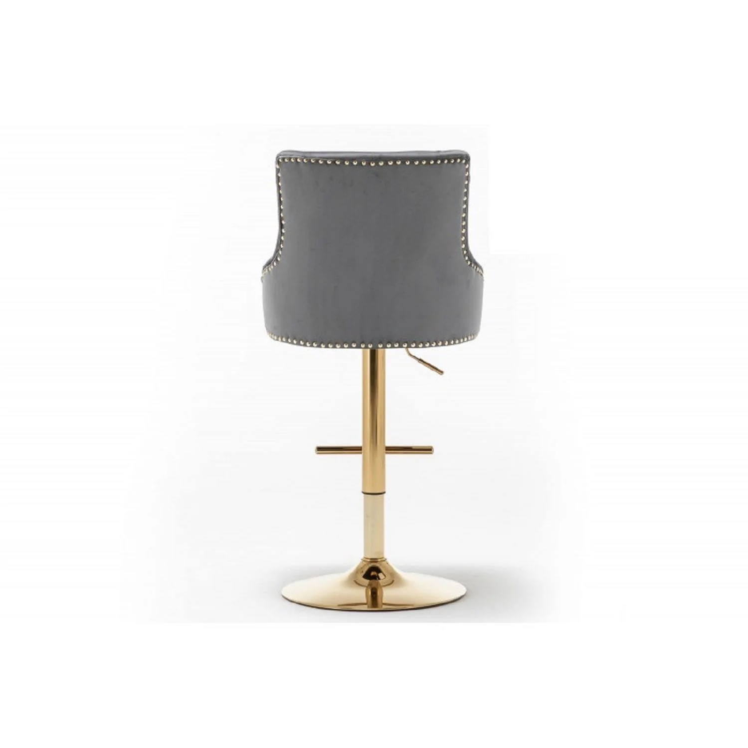 Adjustable Swivel Bar Stool With Nailhead Trim (Set of 2) - Image 19
