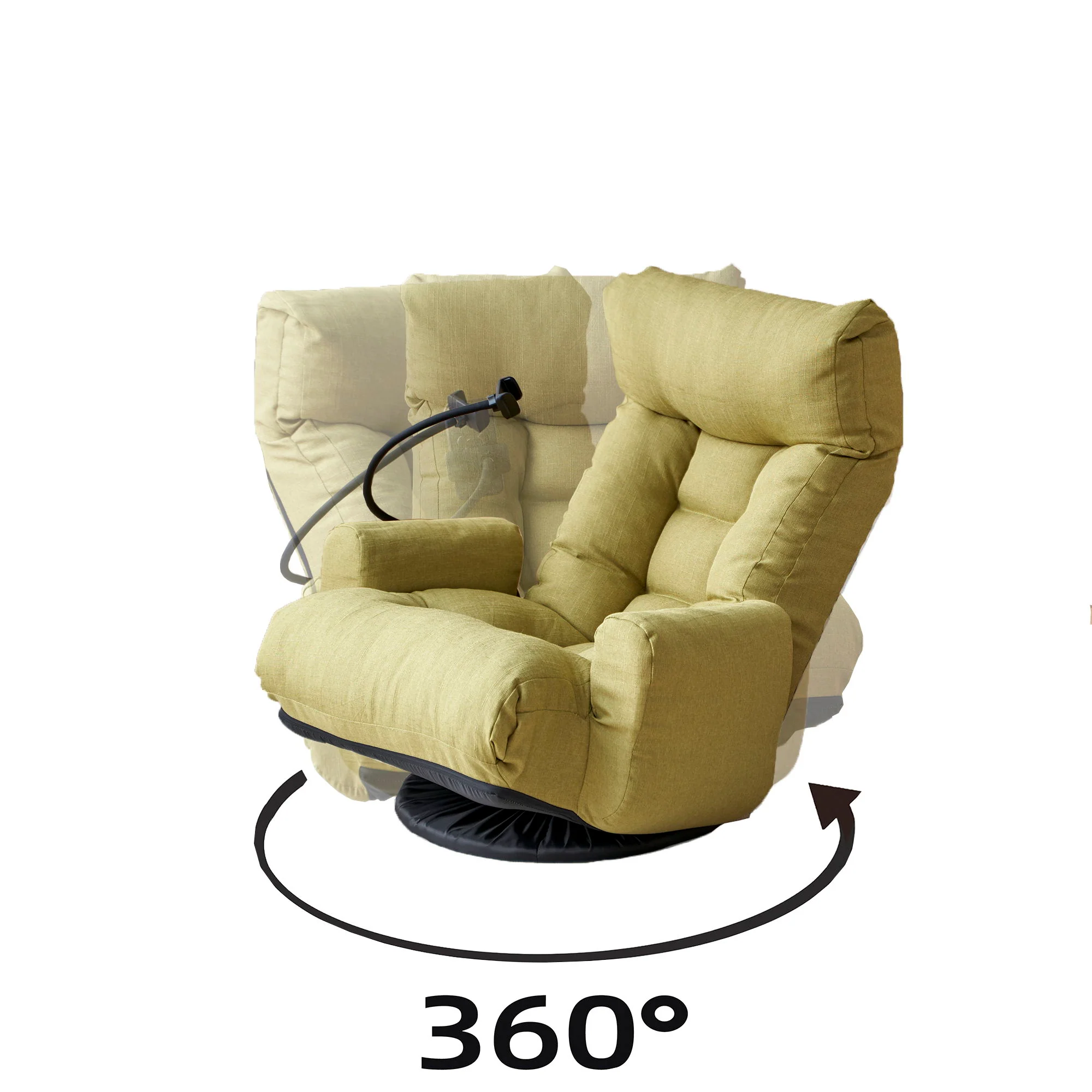 Adjustable Swivel Lounge Chair With 360 Degree Rotating Seat And Headrest Support - Image 31