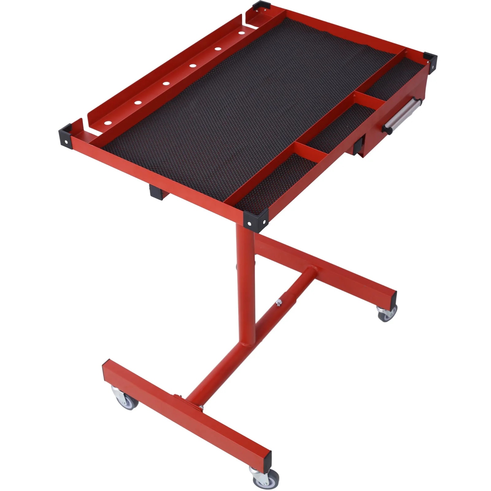 Adjustable Tear Down Work Table With Drawer For Garages, Repair Shops, And Diy, Portable, (4) 2.5" Swivel Casters, 220 Pound Capacity, Rubber Corners, Heavy Duty Steel - Image 2