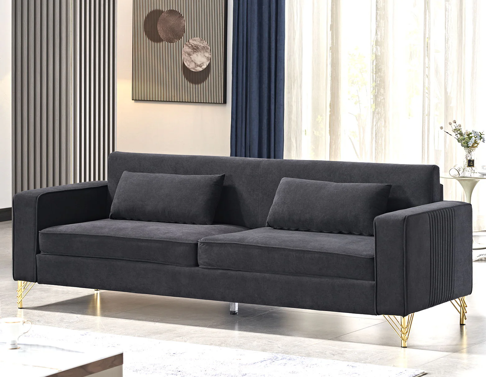 Aesthetic 3 Seater Couch With Classic Modern Appeal And Luxurious Soft Comfort - Image 7