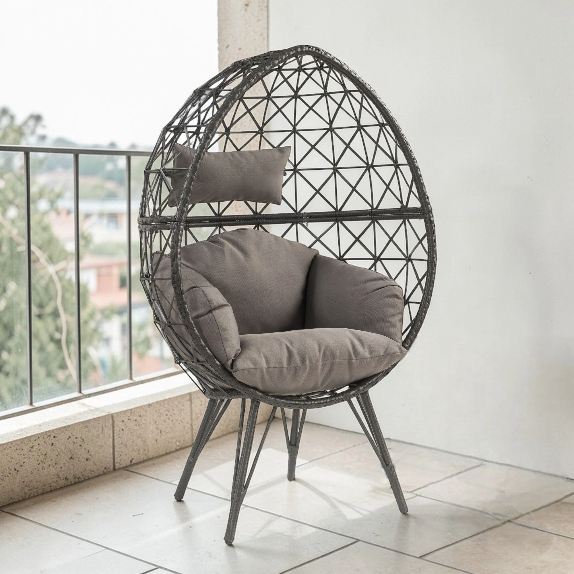 Aeven - Patio Lounge Chair - Light Gray - Image 5