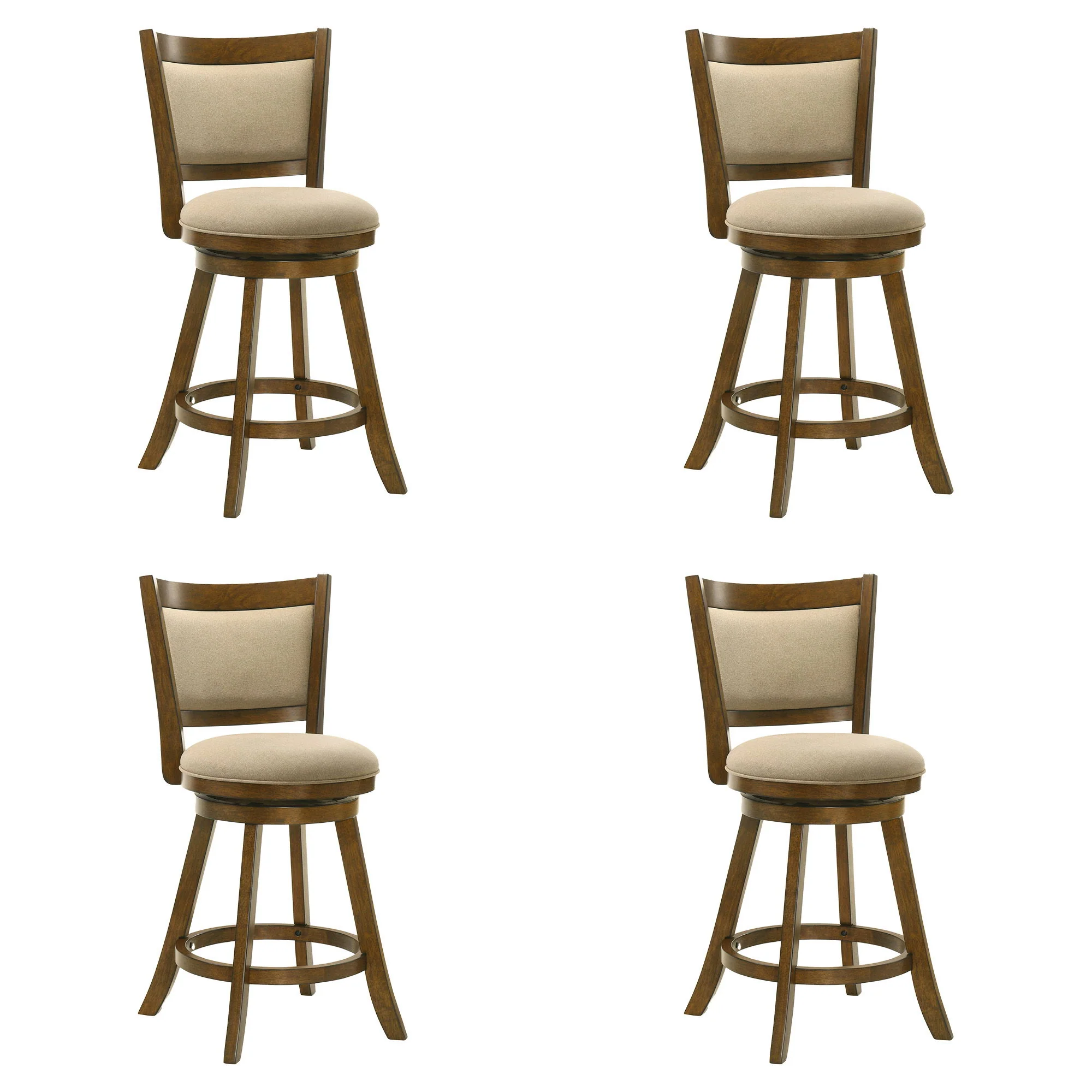 Aiden - Modern Farmhouse Swivel Wood Counter Height Kitchen Bar Stool - Image 8