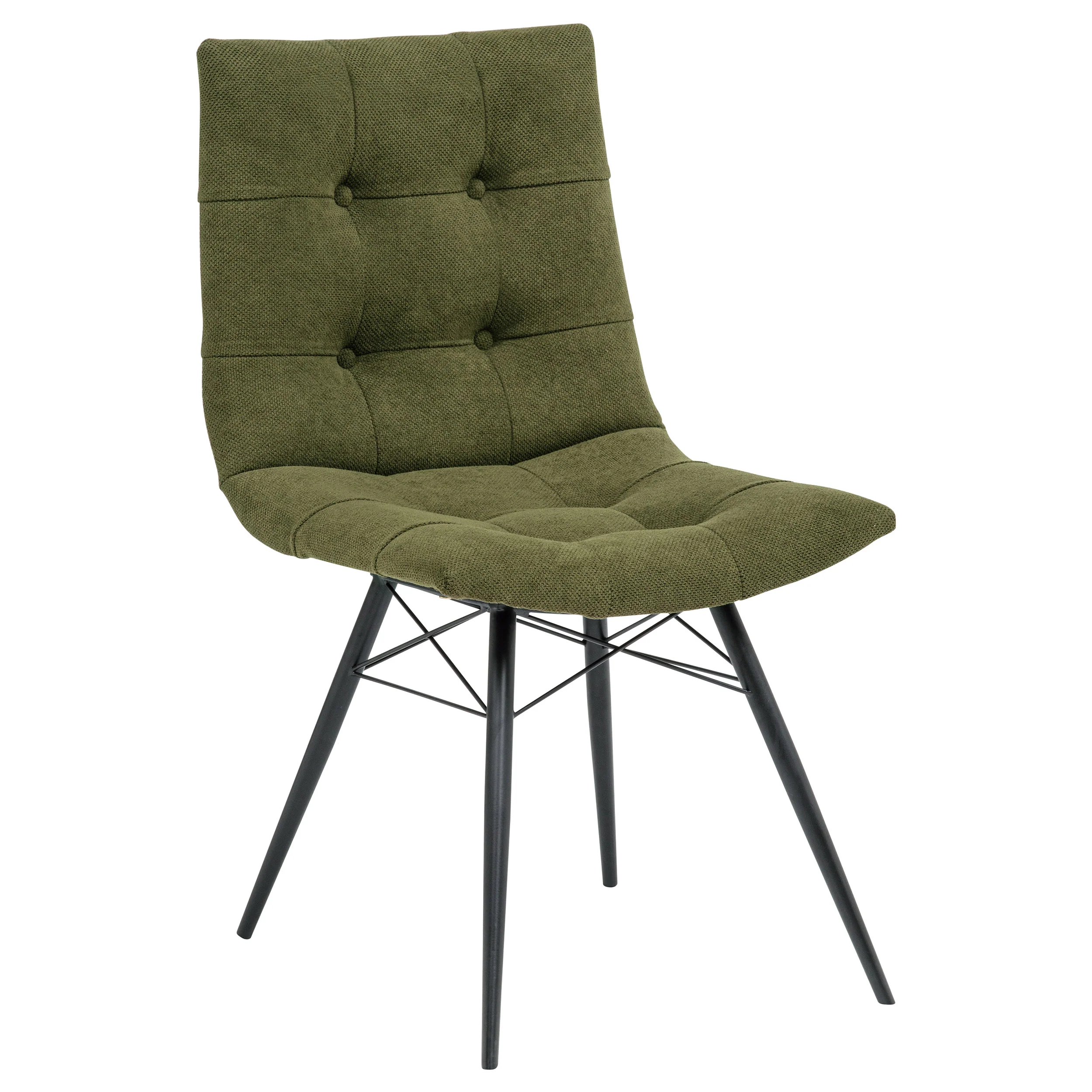 Aiken Fabric Upholstered Dining Side Chair, Forest Green - Set of 4 - Image 5