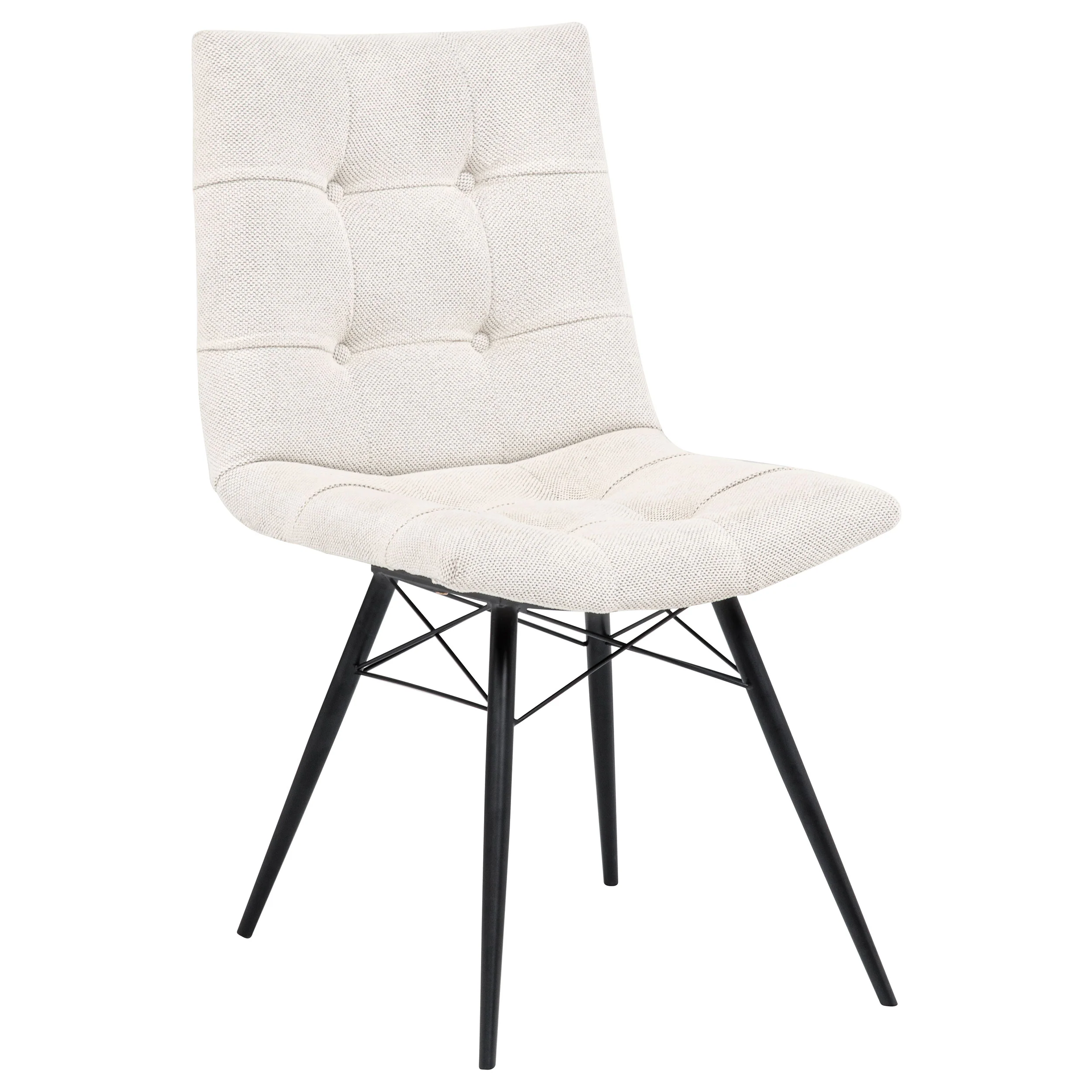 Aiken Fabric Upholstered Dining Side Chair, Stone (Set of 4) - Image 3
