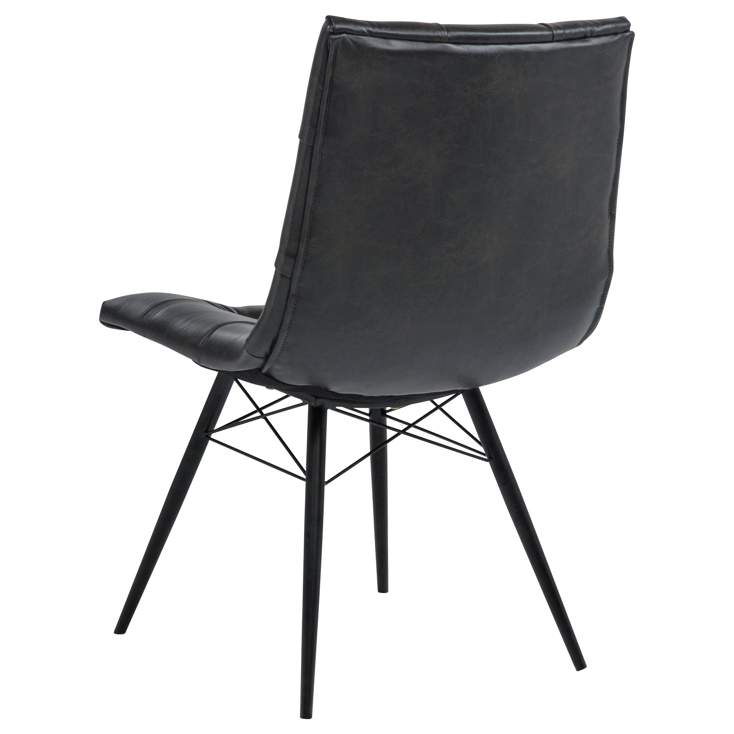 Aiken Faux Leather Dining Side Chair, Charcoal (Set of 4) - Image 7