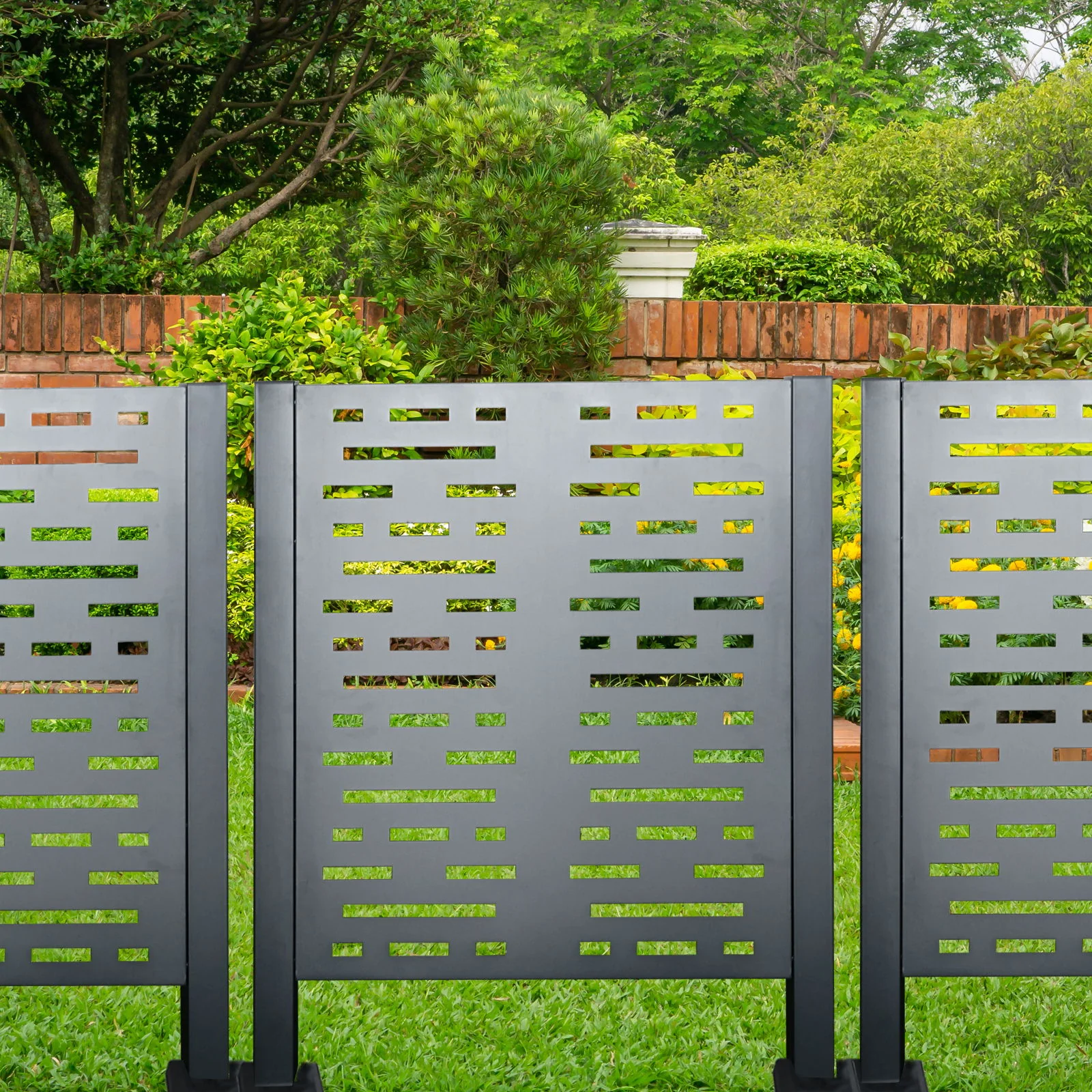 Air Conditioner Fence For Outdoor Units, Metal Privacy Fence Cover, Perfect To Conceal Air Conditioning Units, 3 Fence Panel - Image 23