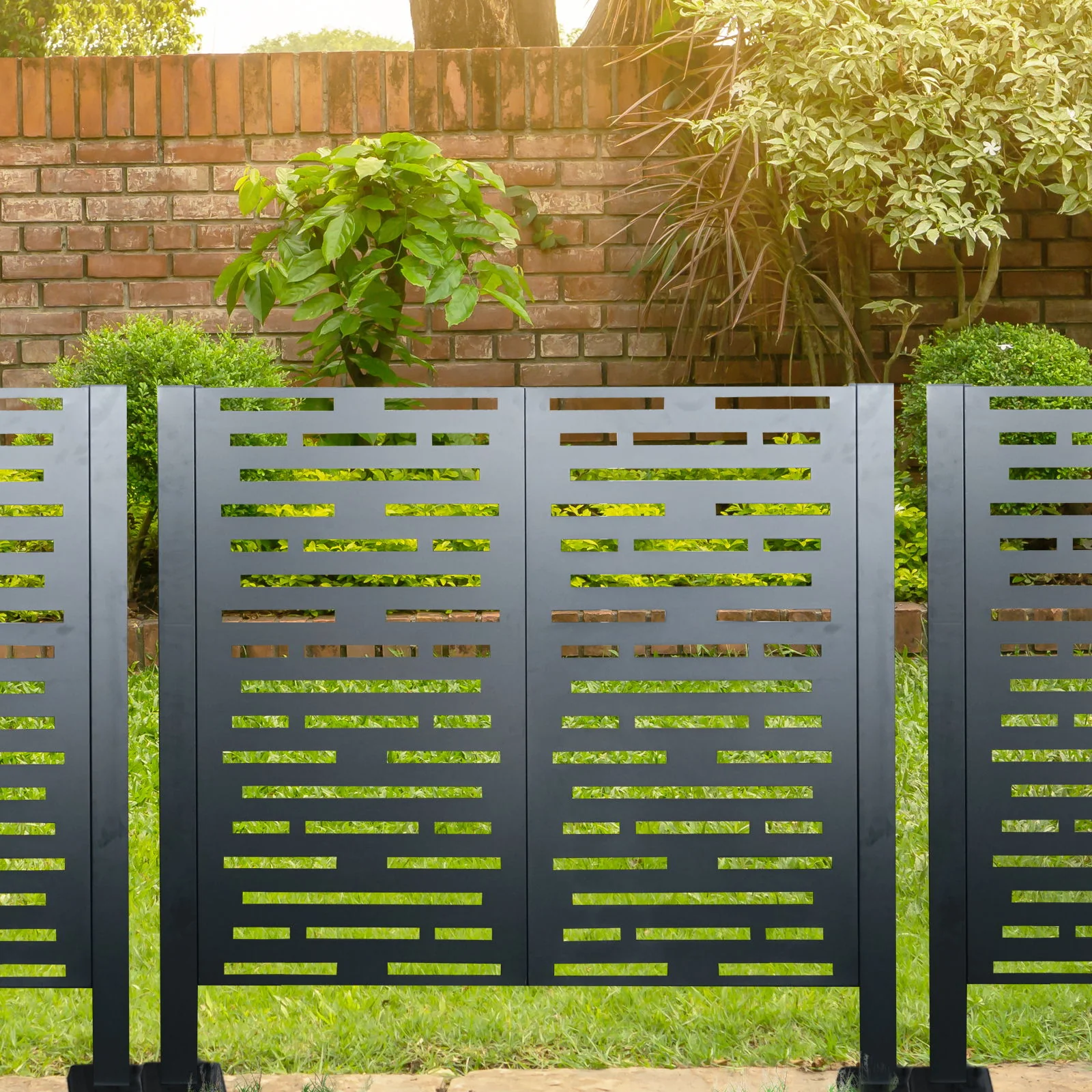 Air Conditioner Fence For Outdoor Units, Metal Privacy Fence Cover, Perfect To Conceal Air Conditioning Units, 3 Fence Panel - Image 27