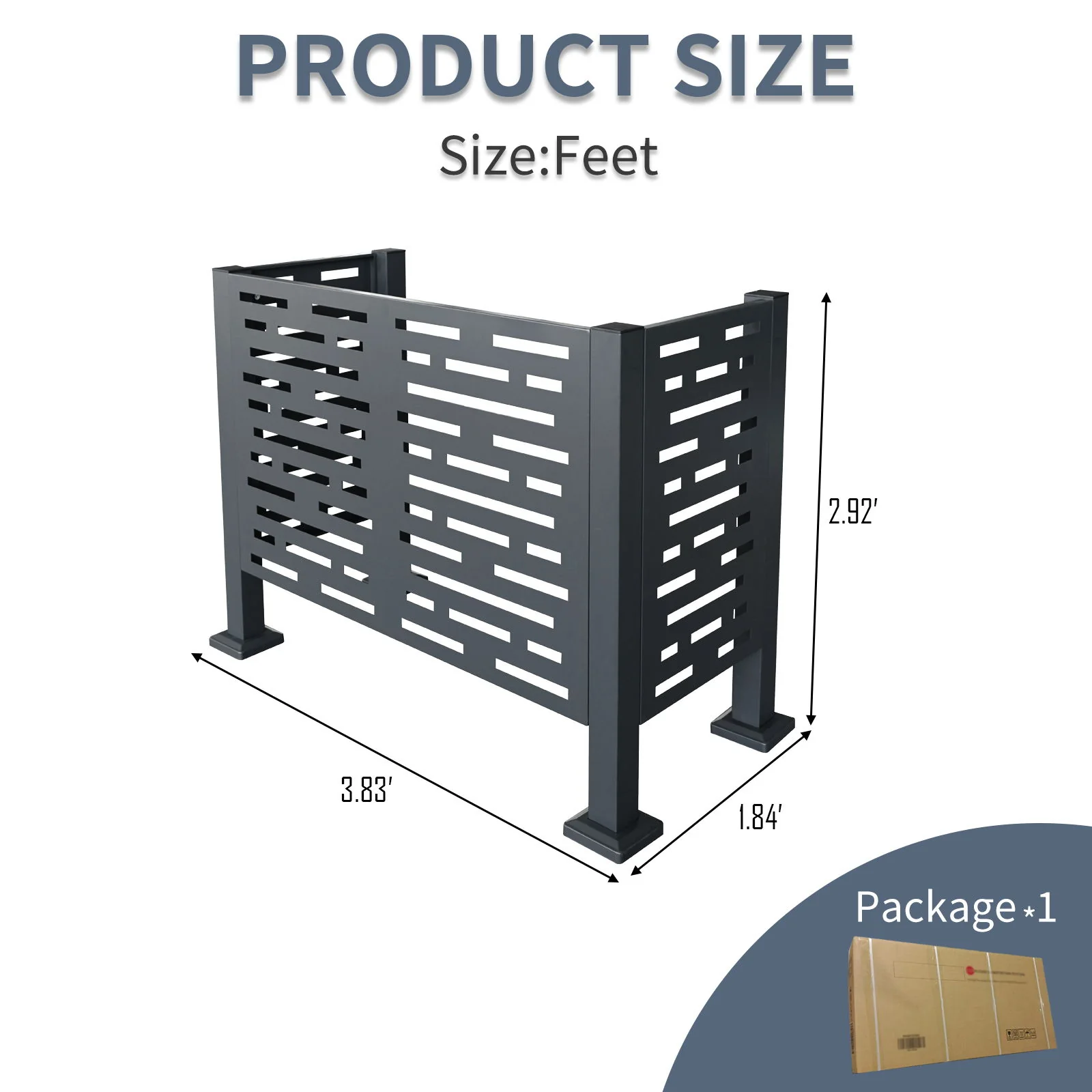 Air Conditioner Fence For Outdoor Units, Metal Privacy Fence Cover, Perfect To Conceal Air Conditioning Units, 3 Fence Panel - Image 28