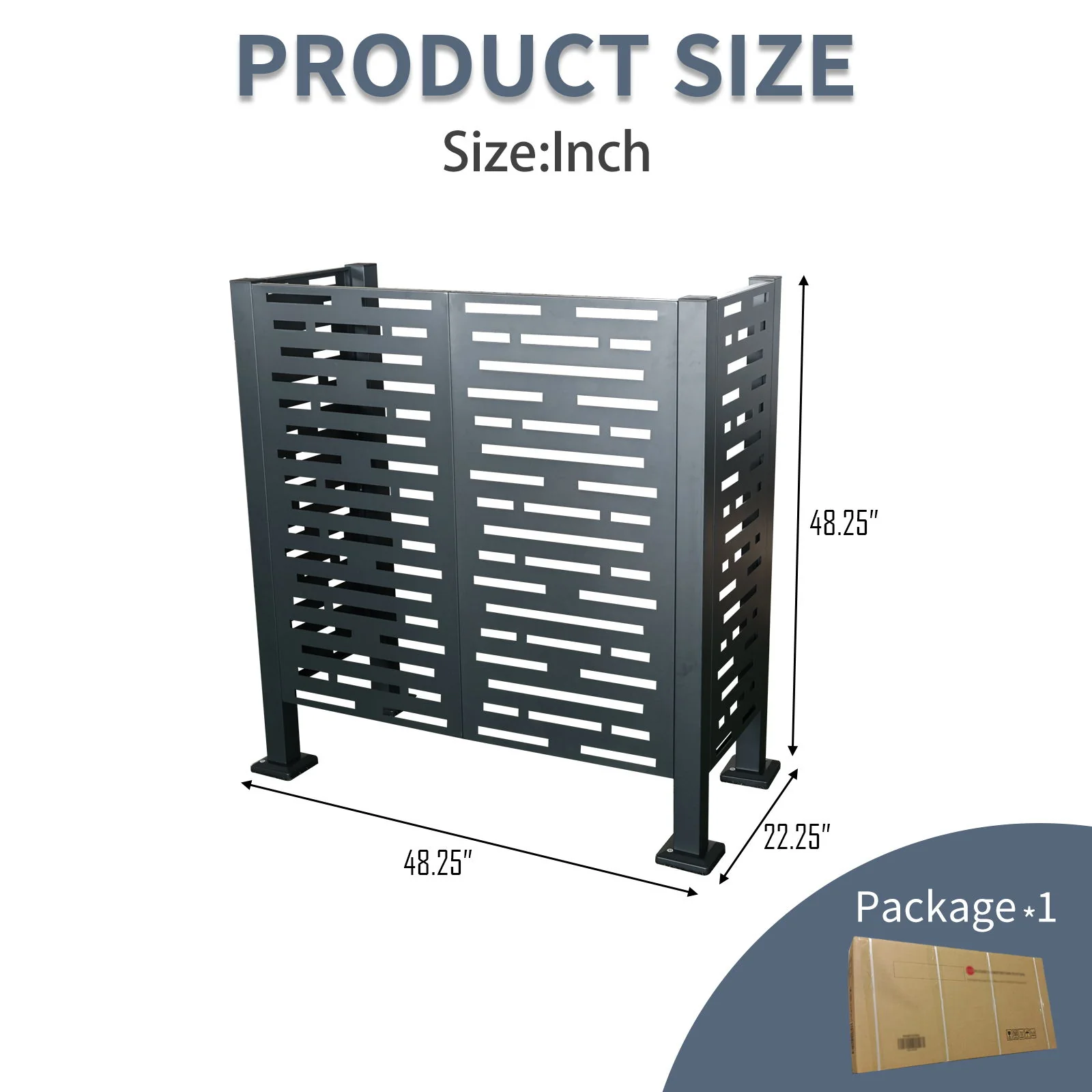 Air Conditioner Fence For Outdoor Units, Metal Privacy Fence Cover, Perfect To Conceal Air Conditioning Units, 3 Fence Panel - Image 33