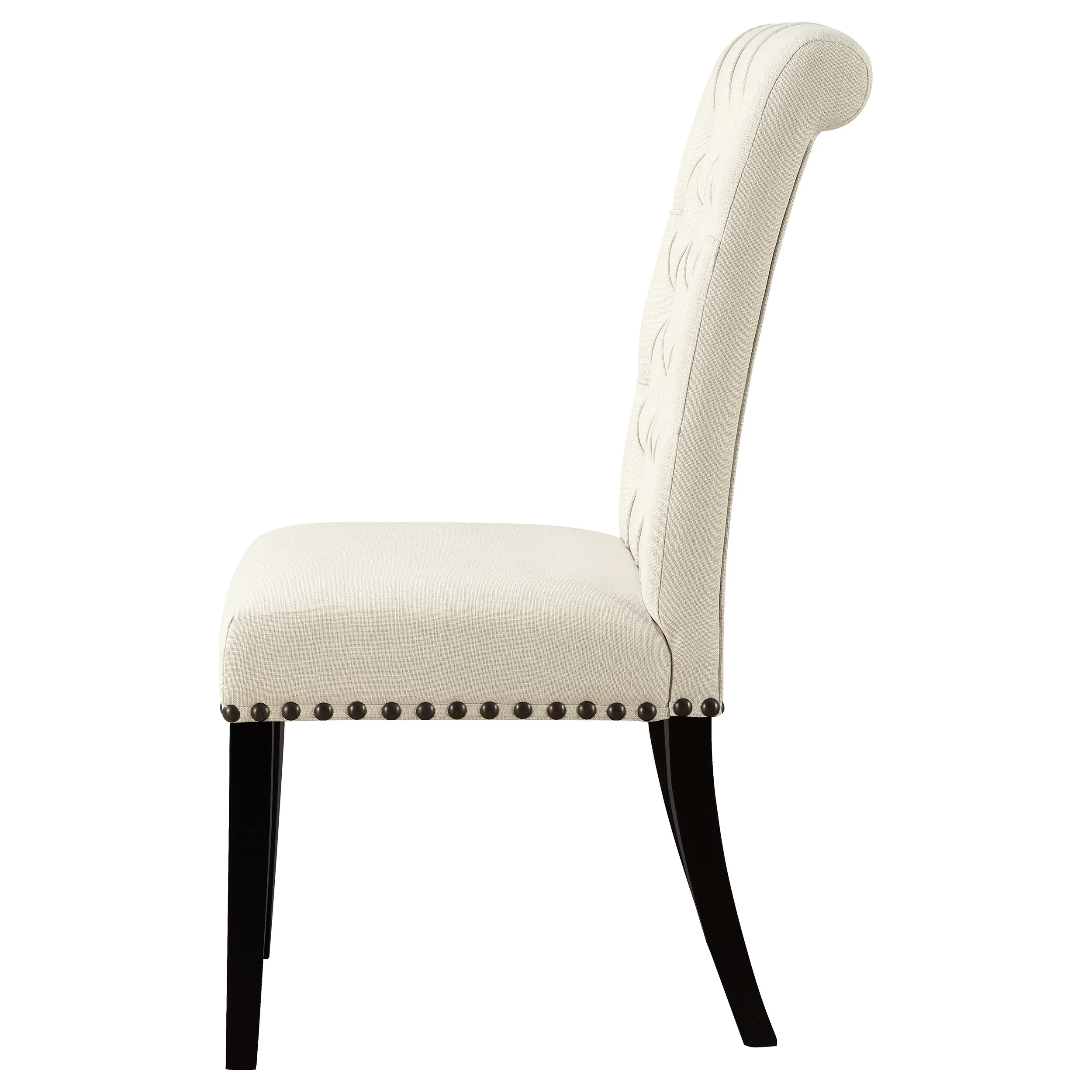 Alana Beige Fabric Upholstered Dining Chair, Set of 2 - Image 6