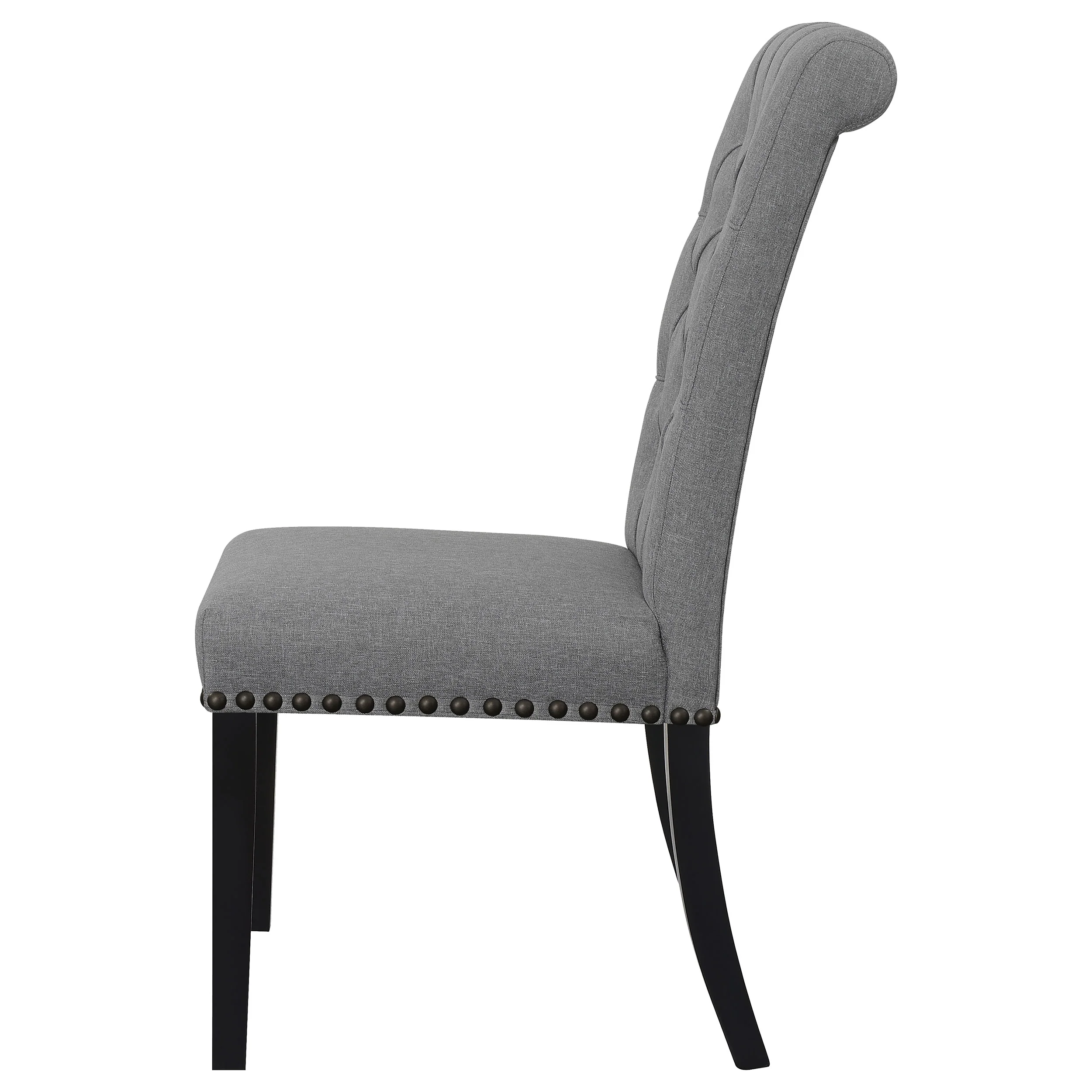 Alana Grey Fabric Upholstered Dining Side Chair Set of 2 - Image 6