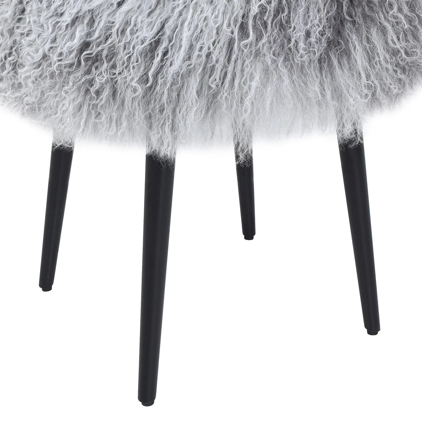 Alberta - Mongolian Sheepskin Round Ottoman - Image 9
