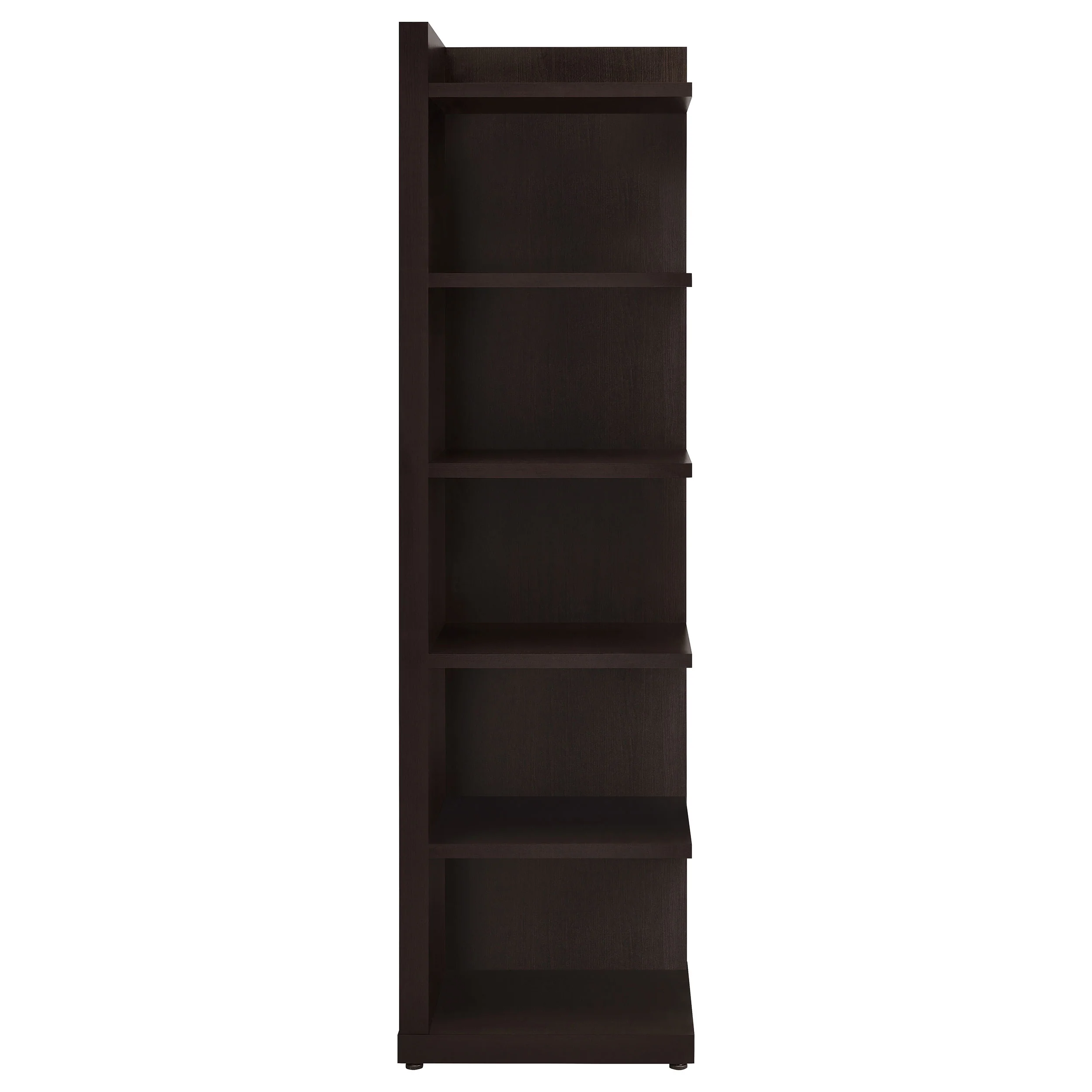 Alder 71-inch 6-Shelf Corner Bookcase Cappuccino - Image 3