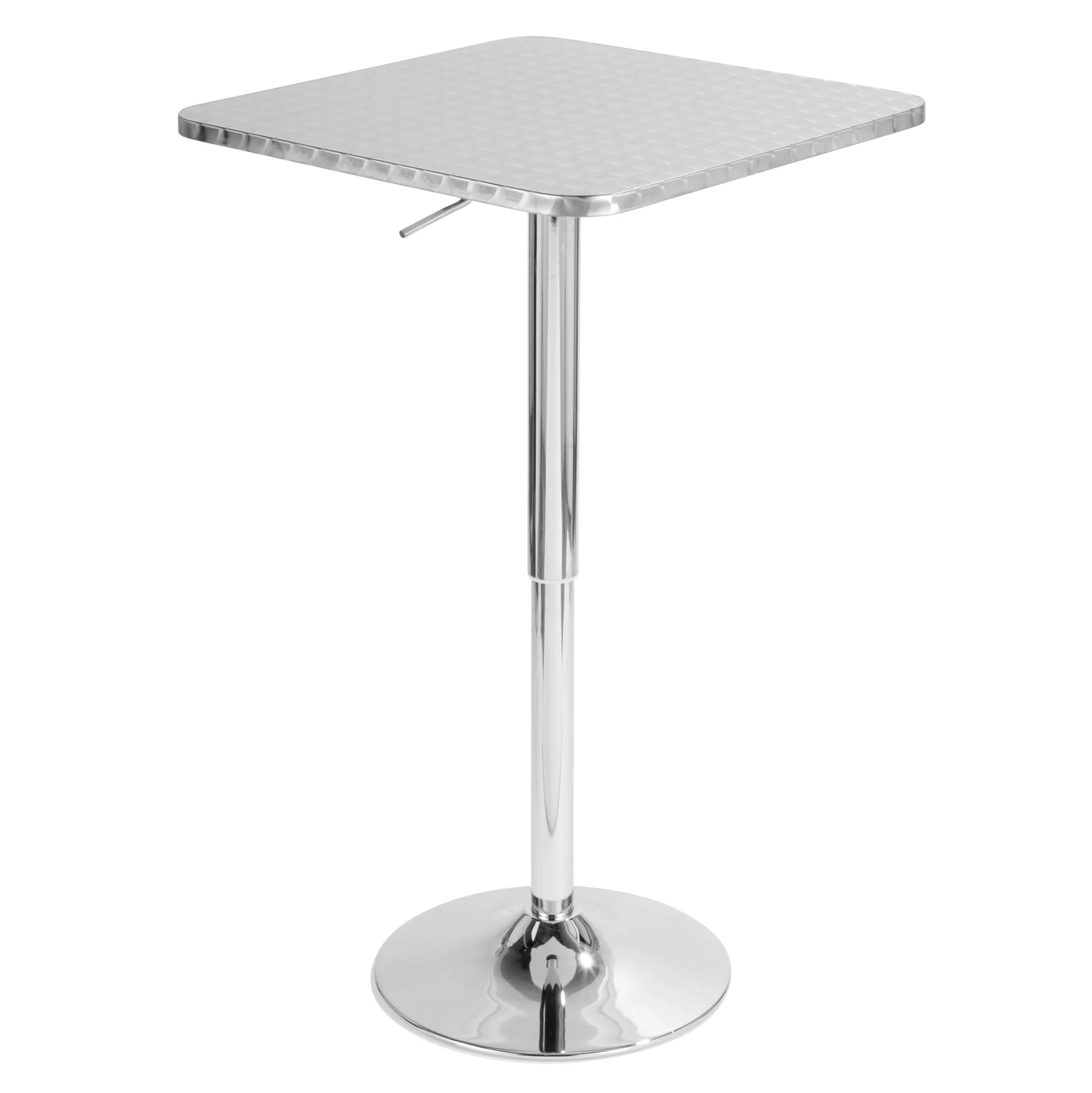 Ale - 3 Piece Bar Set Bistro Square Contemporary Adjustable Oval Footrest - Image 9